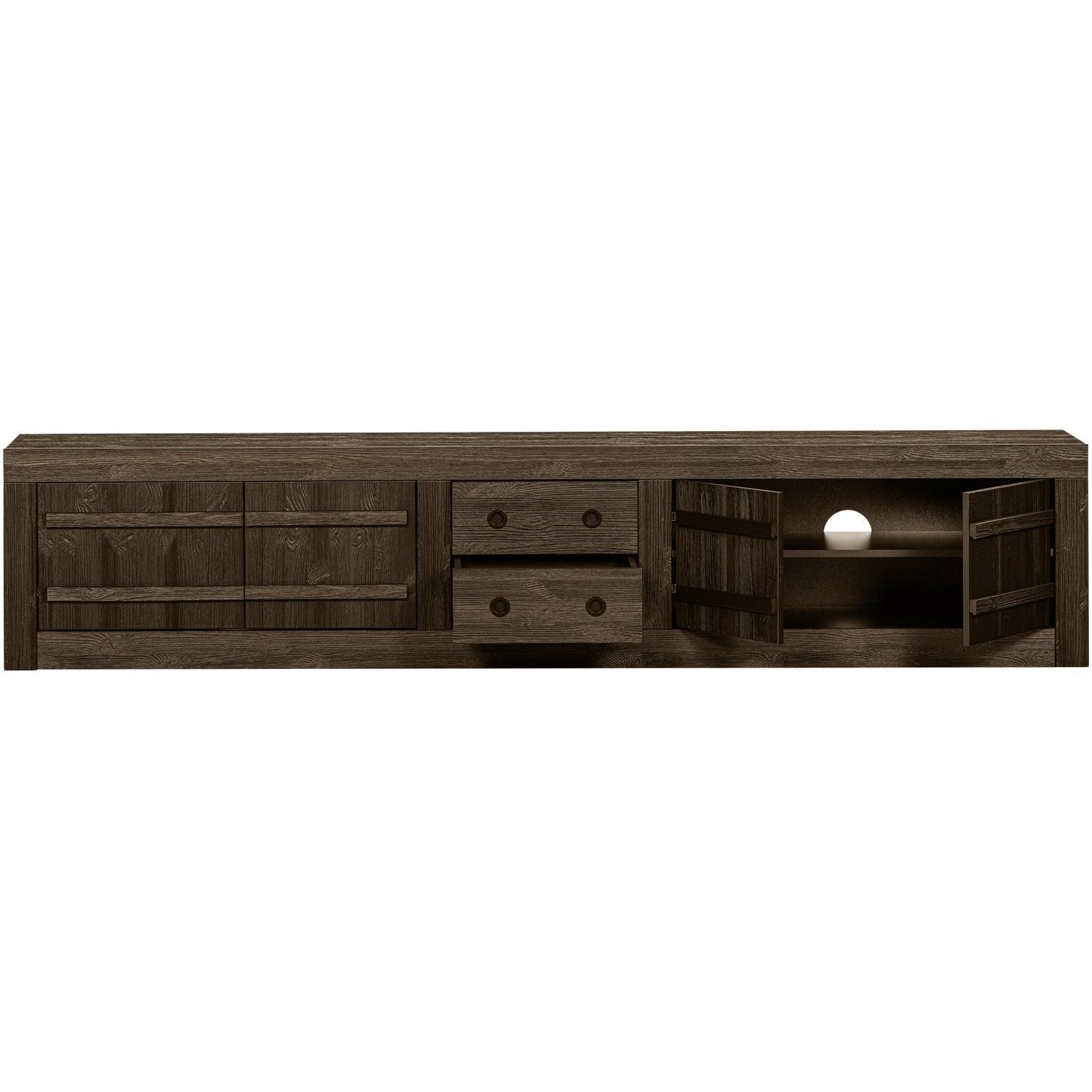 HIKU TV UNIT PINE DEEP BRUSHED UMBER [fsc]