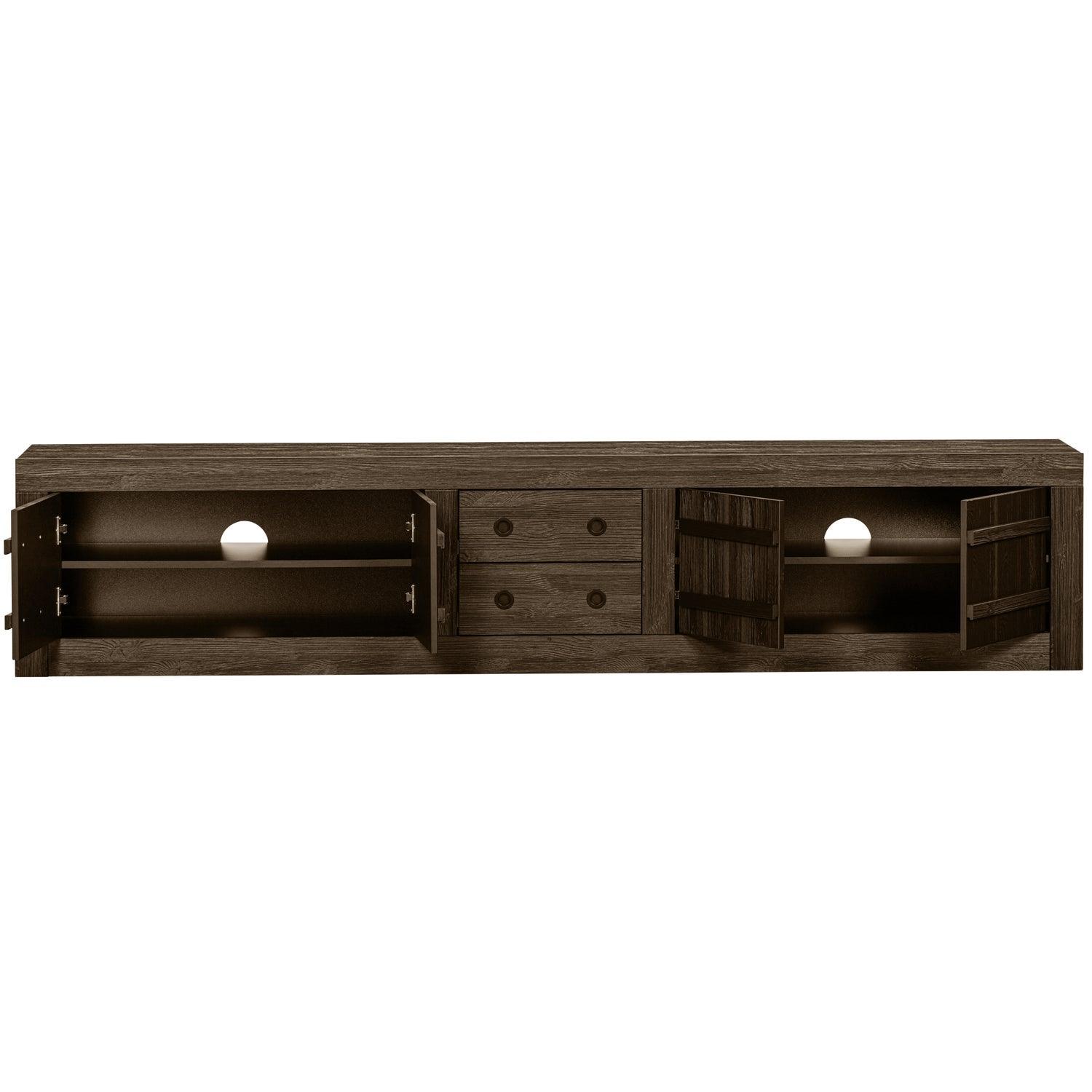 HIKU TV UNIT PINE DEEP BRUSHED UMBER [fsc]