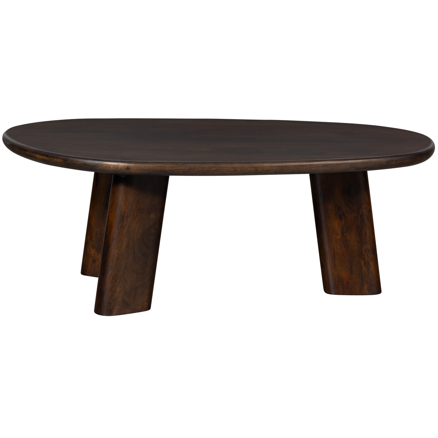 WOOOD masuta cafea ROUNDLY | Lemn mango | Nuc | 40x110x60 cm