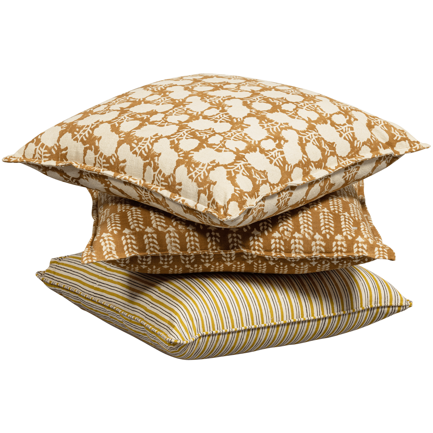 FOLIAGE CUSHION WITH PRINT BROWN 50x50CM