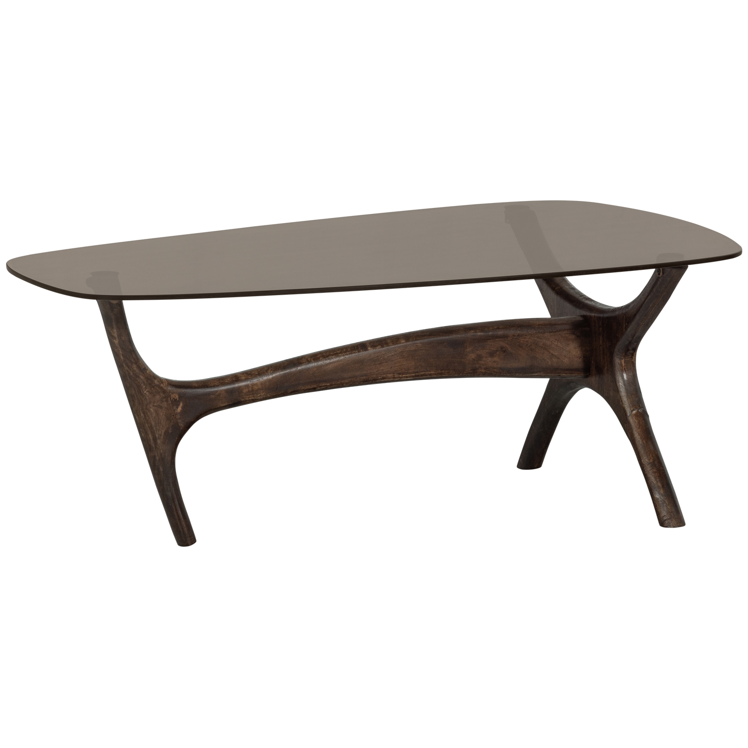 WOOOD masuta cafea FLASH | Lemn mango | Nuc | 42x110x60 cm