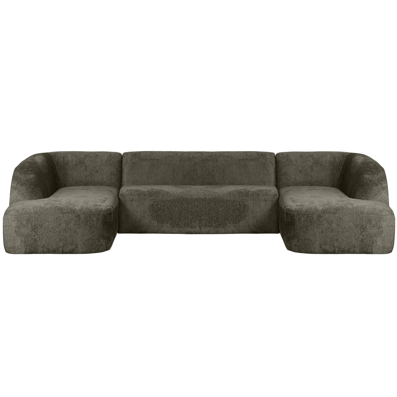 WOOOD canapea colt SLOPING U-SHAPE | poliester | Frost | 77x339x225 cm