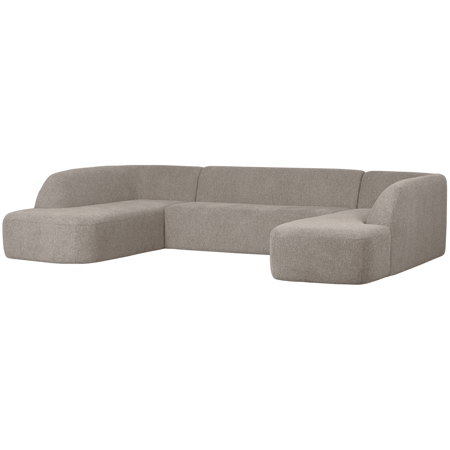 WOOOD canapea colt SLOPING U-SHAPE | poliester | Alb | 77x339x225 cm