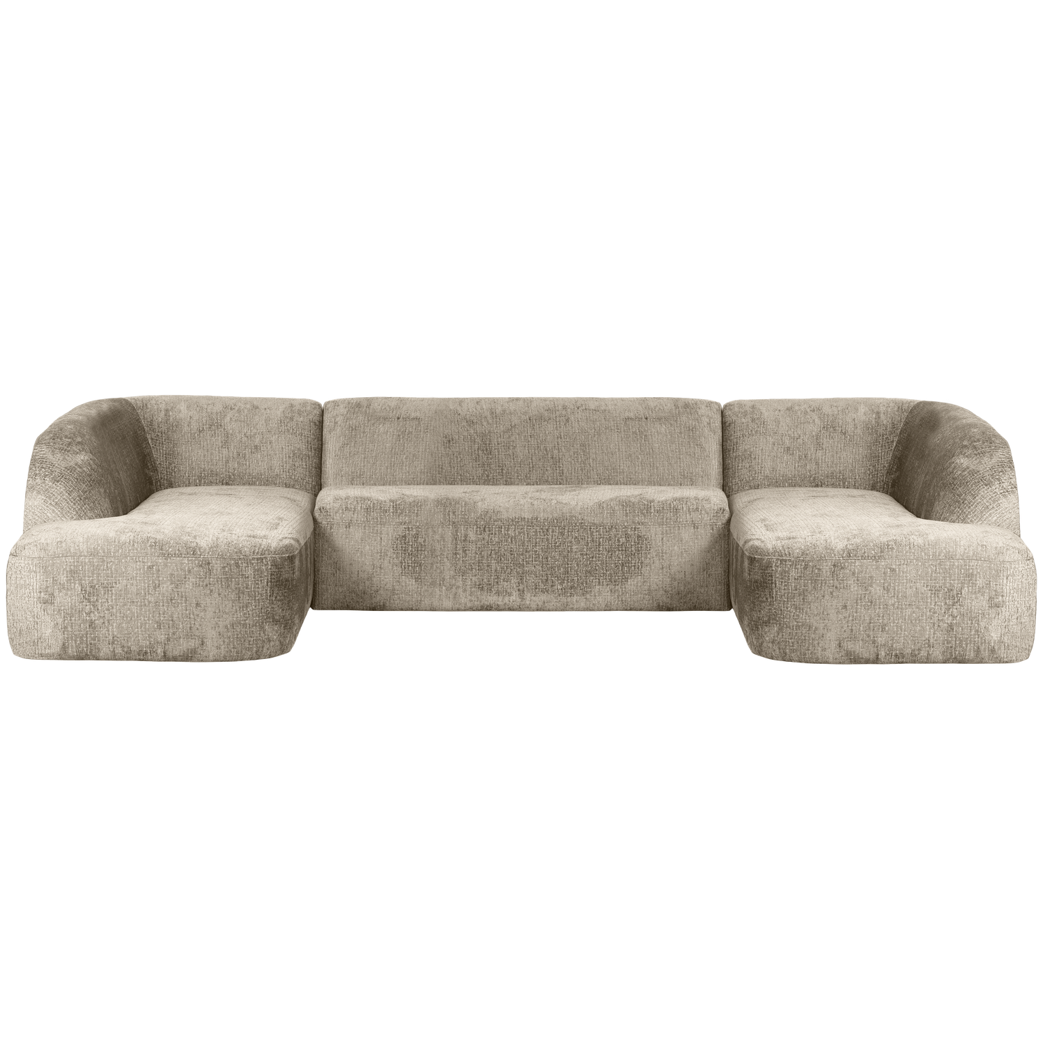 WOOOD canapea colt SLOPING U-SHAPE | poliester | Wheatfield | 77x339x225 cm