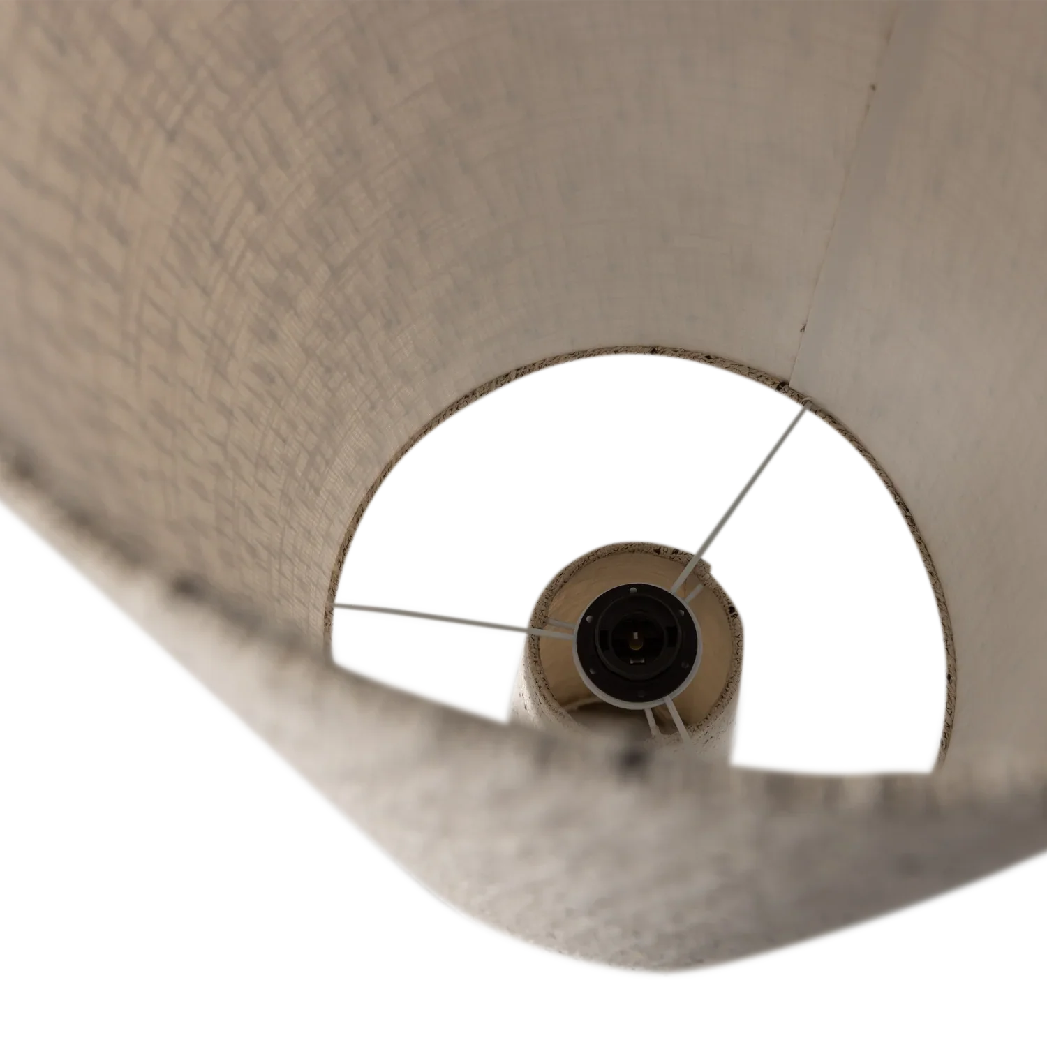 LOFT FLOOR LAMP METAL/BOUCLE NATURAL BLACK DOTS 130xO30 CM