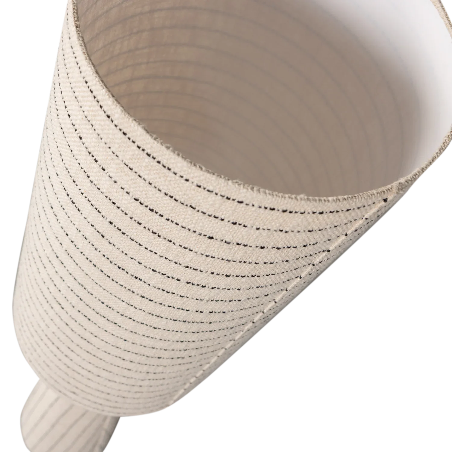 LOFT FLOOR LAMP METAL/BOUCLE NATURAL BLACK STRIPES 130xO30CM