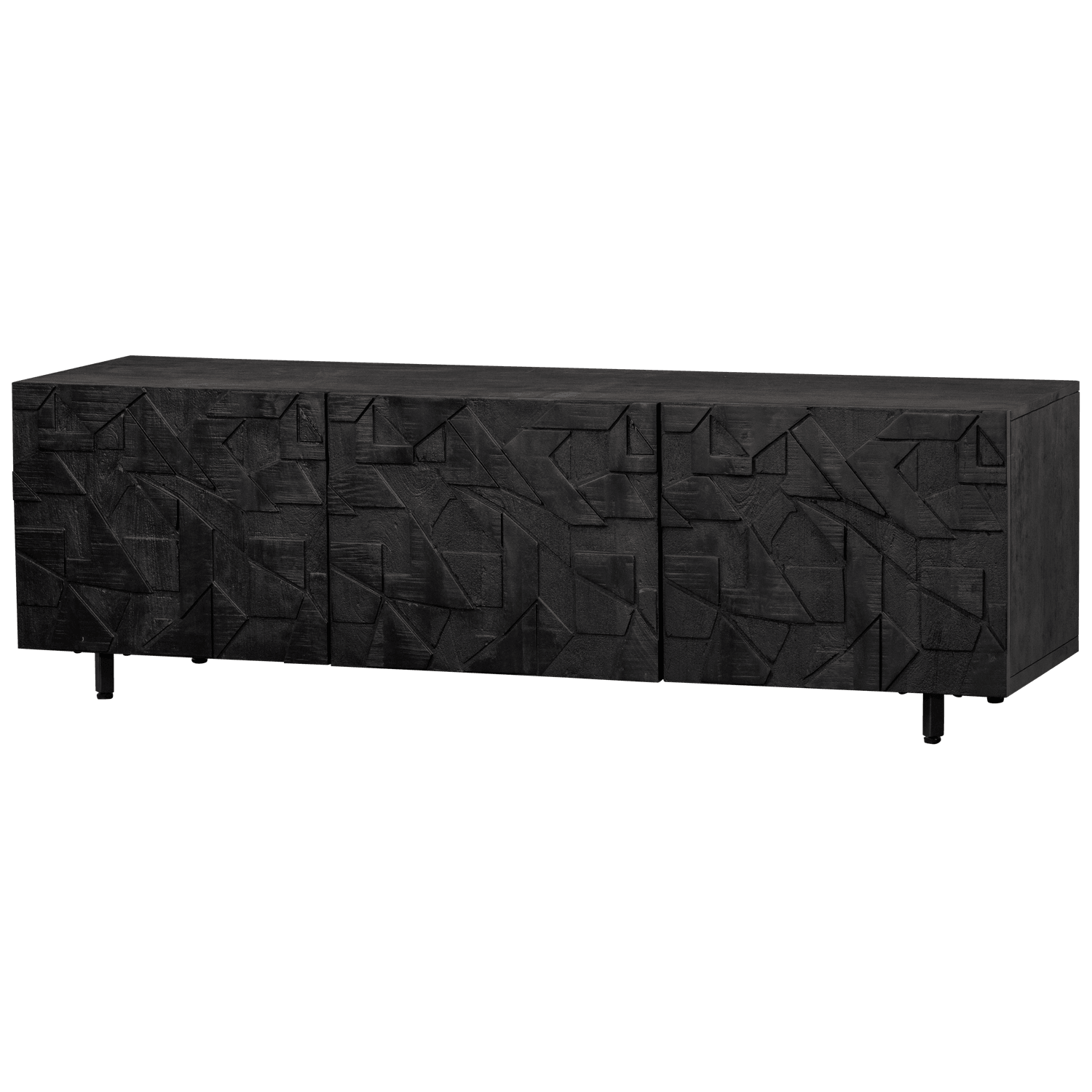 COUNTER TV UNIT MANGO WOOD BLACK