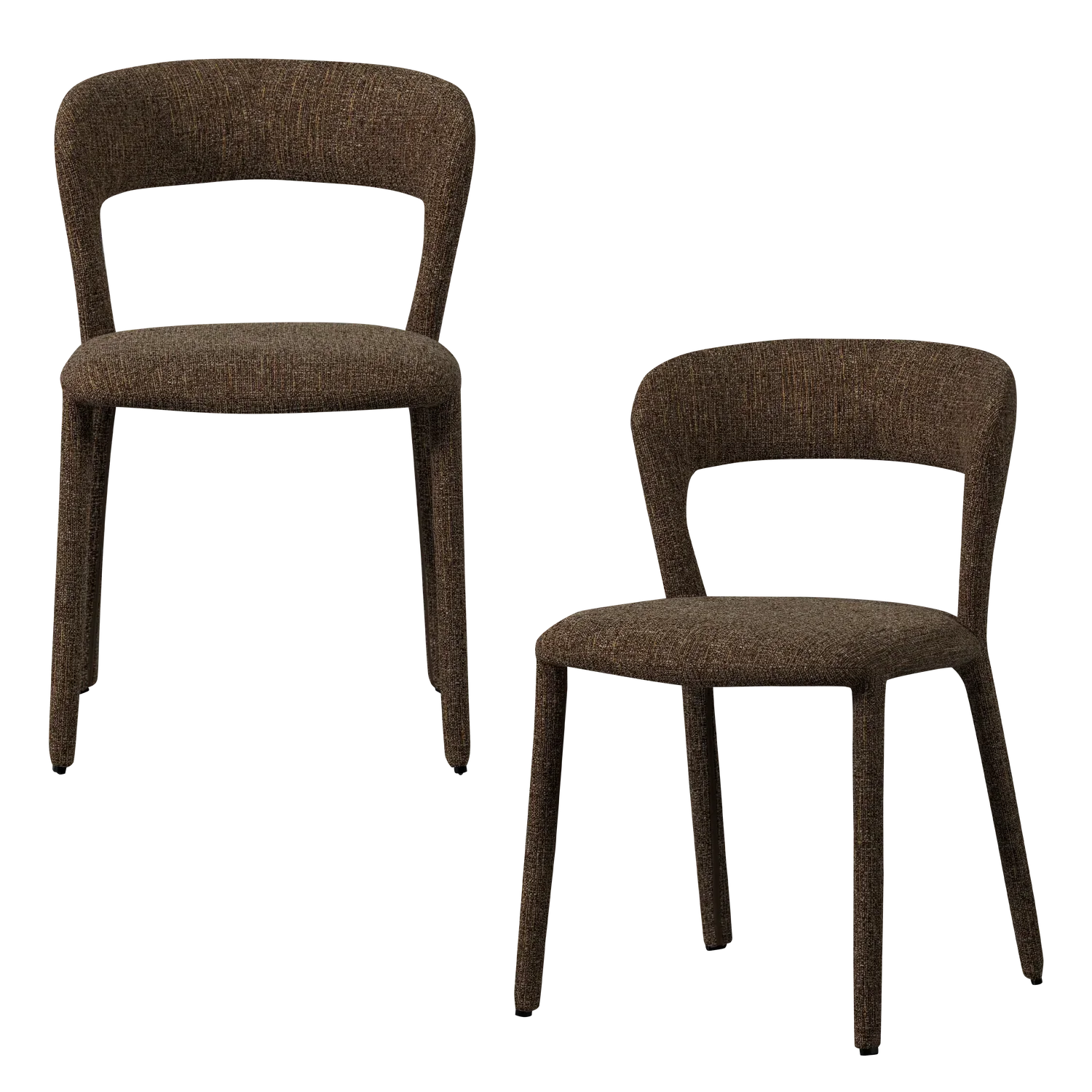 NOBLE DINING CHAIR DARK BROWN MELANGE
