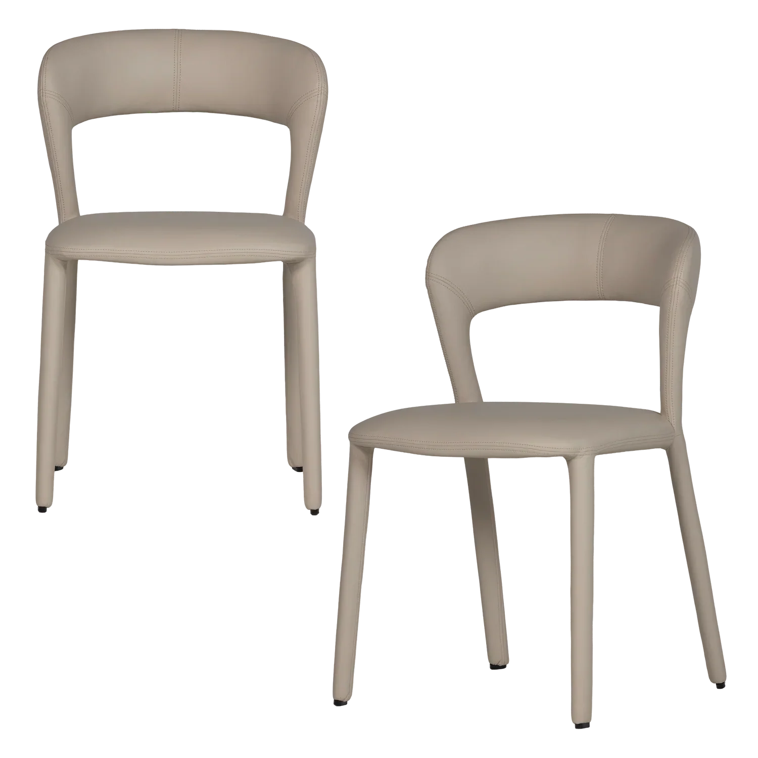 NOBLE DINING CHAIR LEATHERLOOK BEIGE