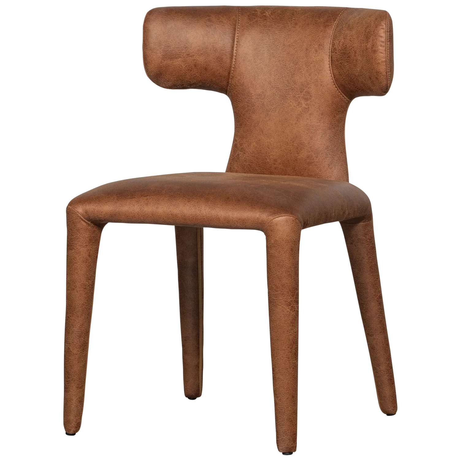 PERMIT DINING CHAIR LEATHER LOOK COGNAC