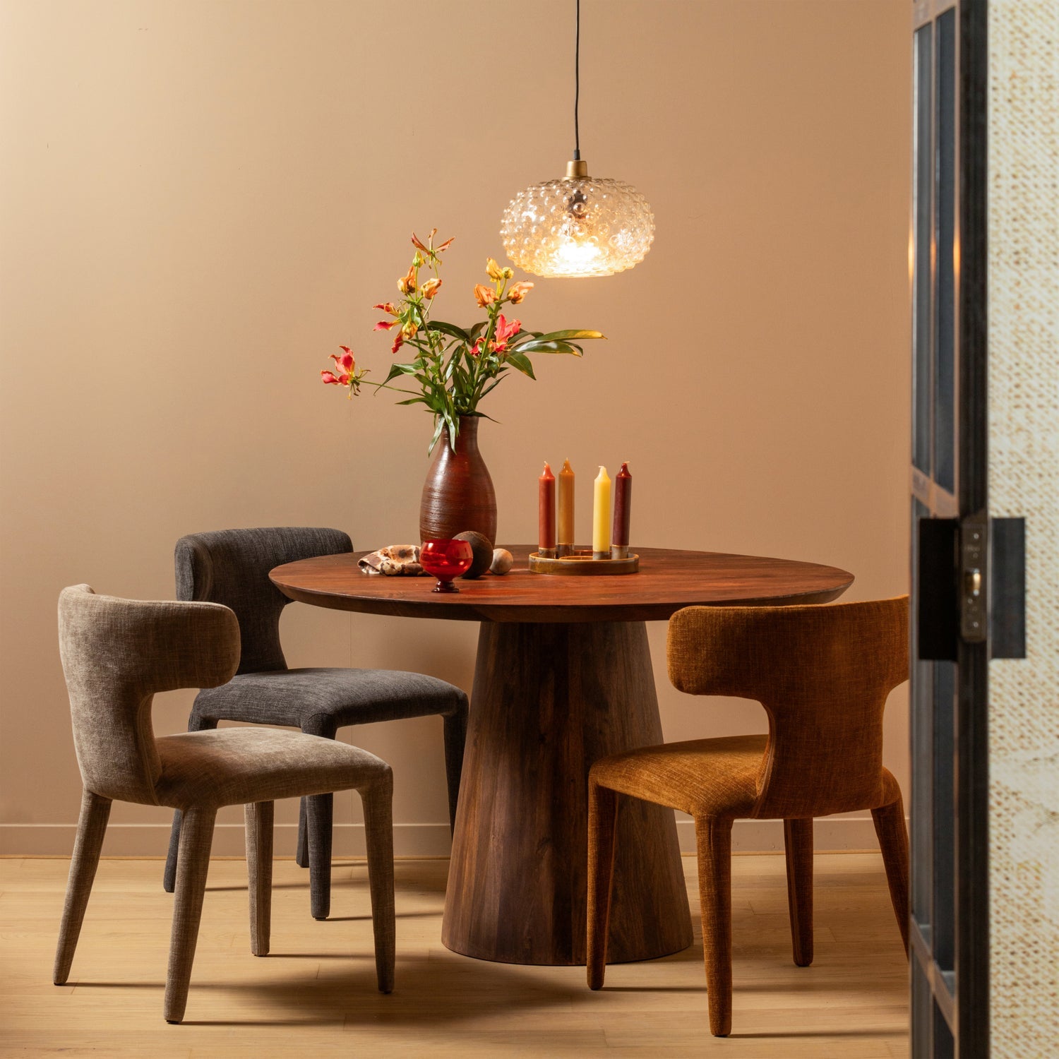 WOOOD scaun dining PERMIT | 100% Pes | Espresso | 78x52x53 cm