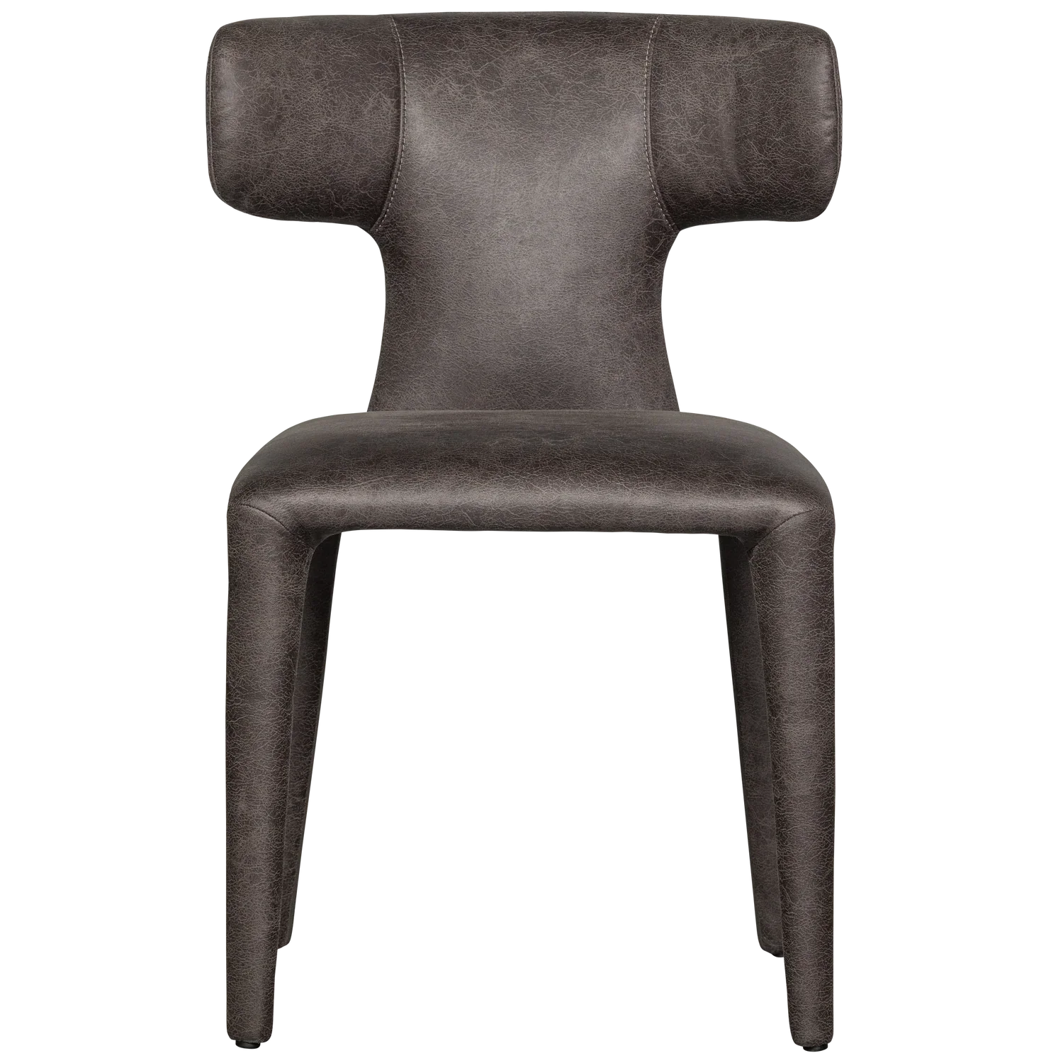 PERMIT DINING CHAIR LEATHER LOOK BLACK/GREY