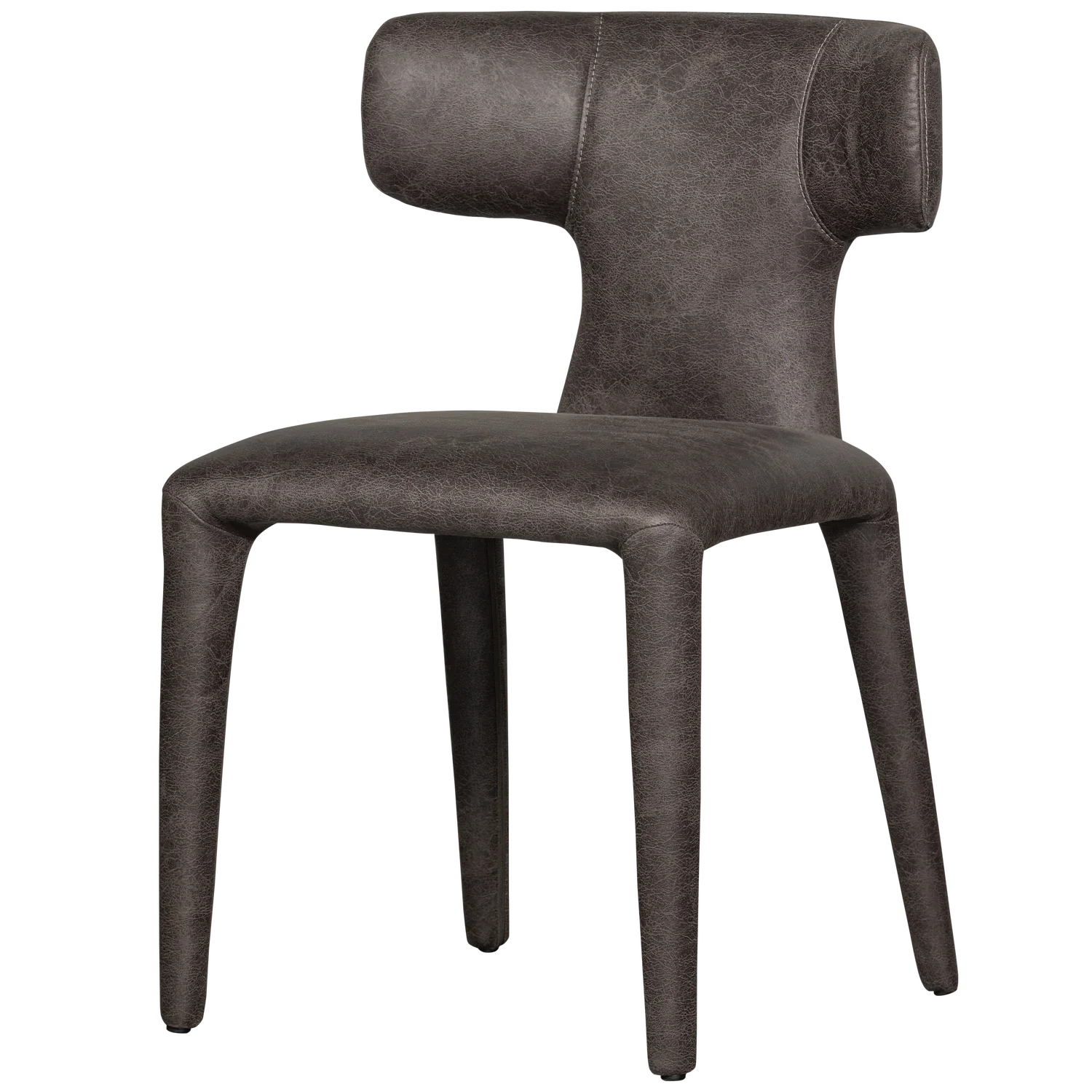 PERMIT DINING CHAIR LEATHER LOOK BLACK/GREY