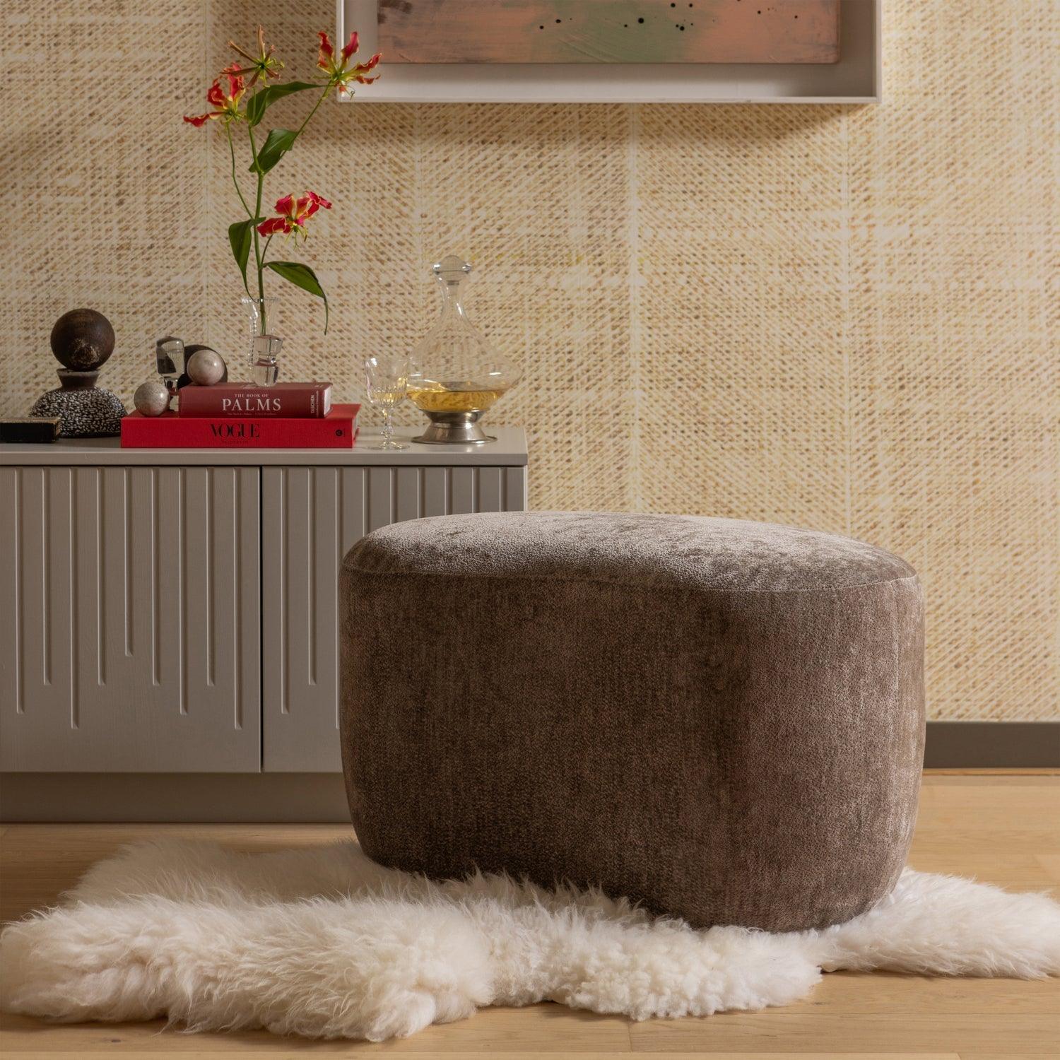 POPULAR ORGANIC POUF TAUPE