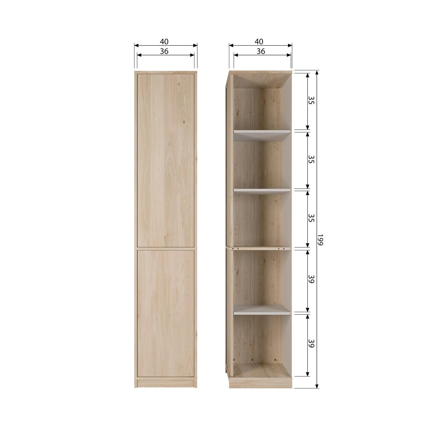 MODULAIR UPPER CABINET 40CM OAK NATURAL MATT [fsc]