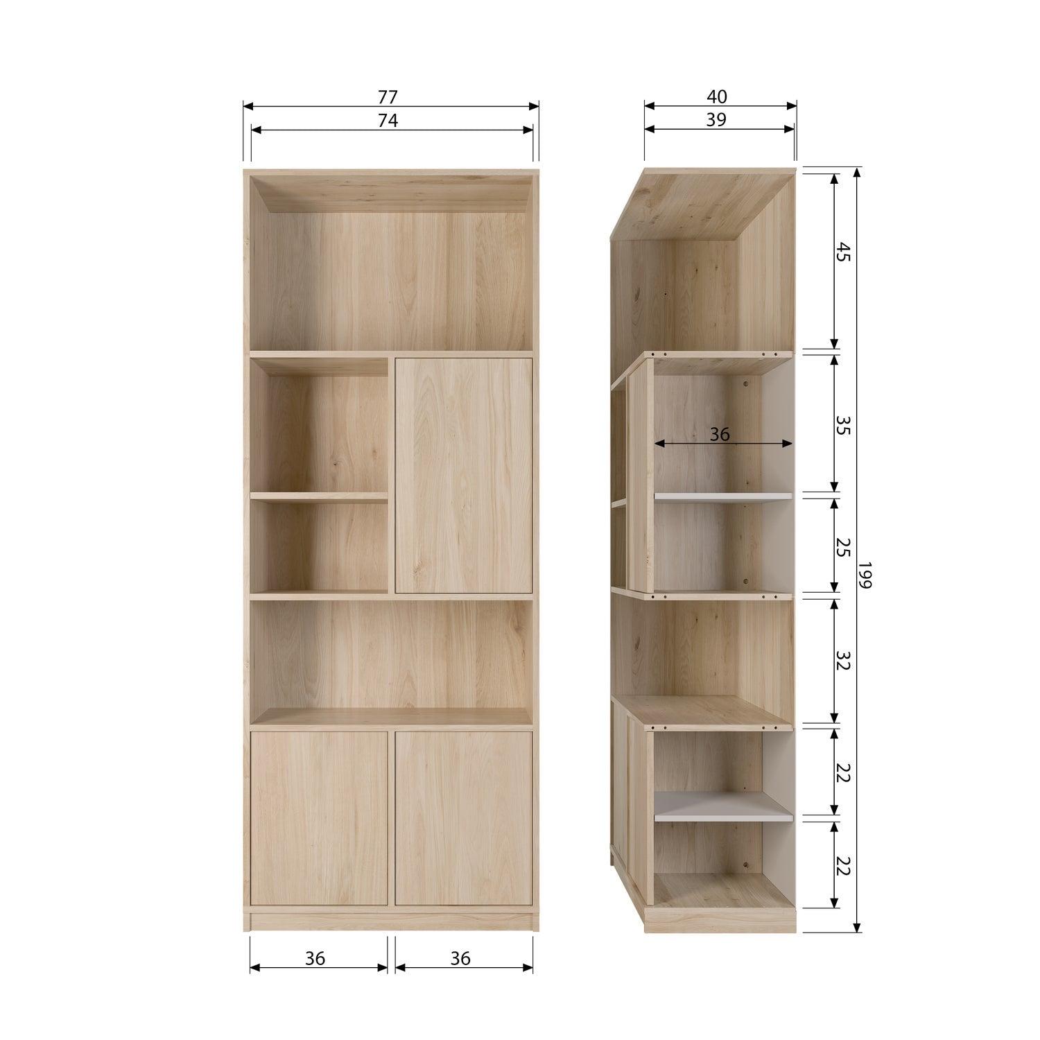 MODULAIR UPPER CABINET 77CM OAK NATURAL MATT [fsc]