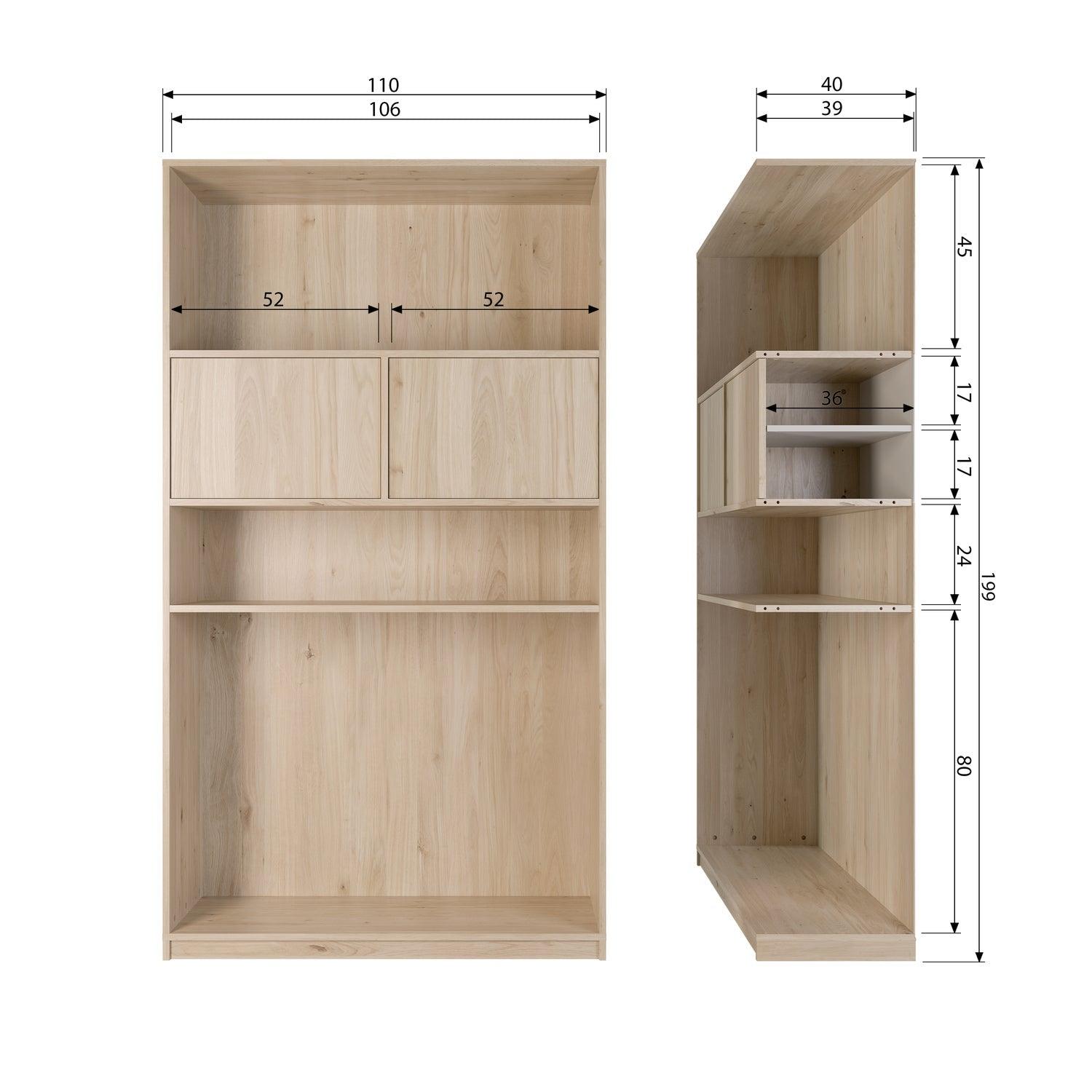 MODULAIR UPPER CABINET 110CM OAK NATURAL MATT [fsc]