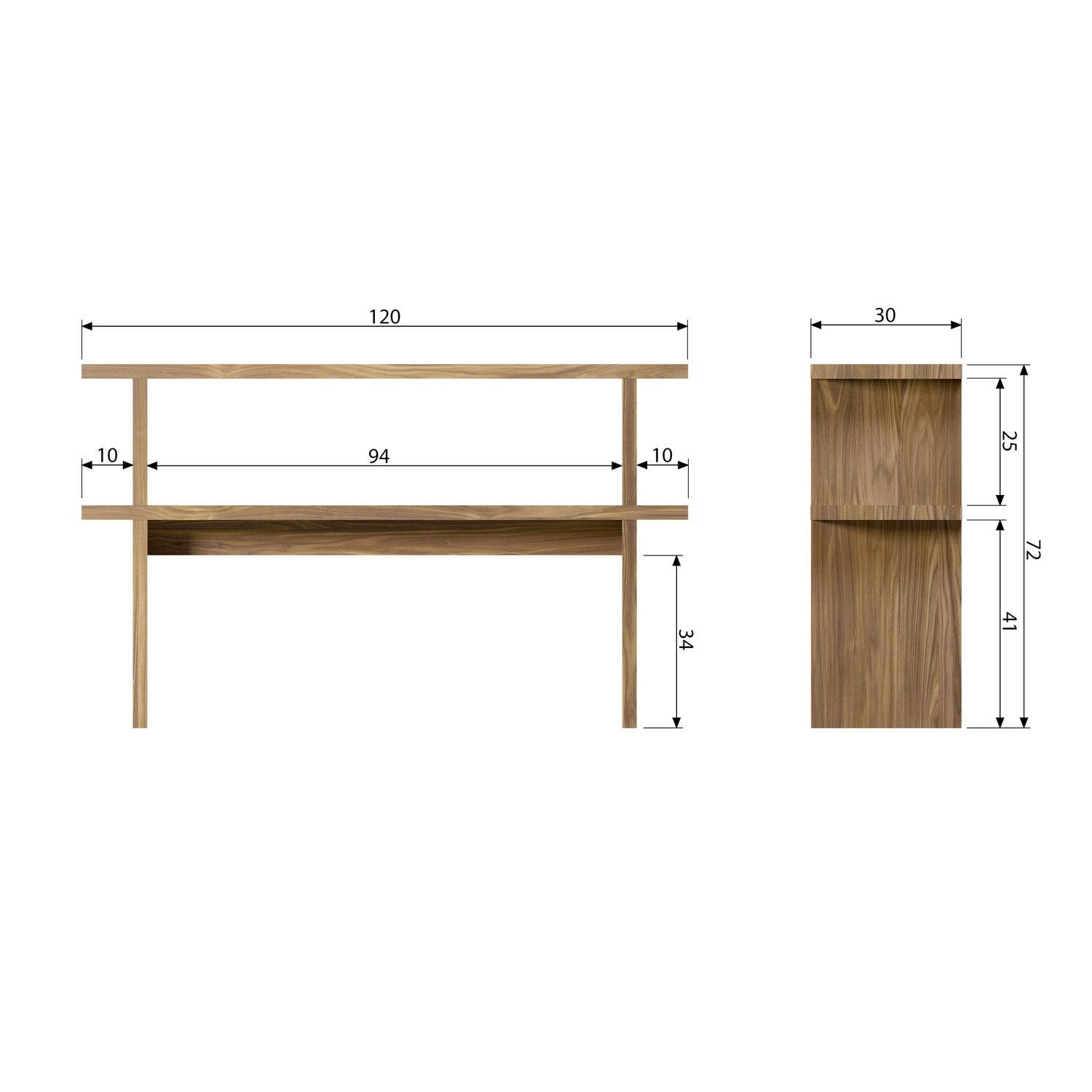 COUCHTABLE SIDETABLE NUTS VENEER NATURAL MATT [fsc]