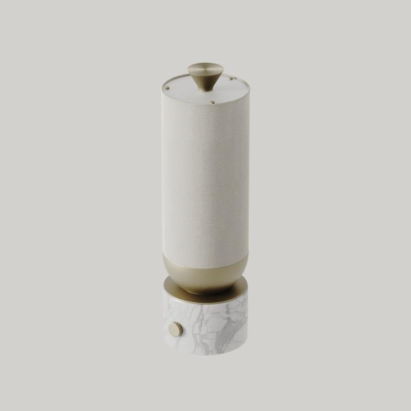 Aromas del Campo lampa de masa Gamb | Metal, marmura si in | Negru mat + marmura neagra