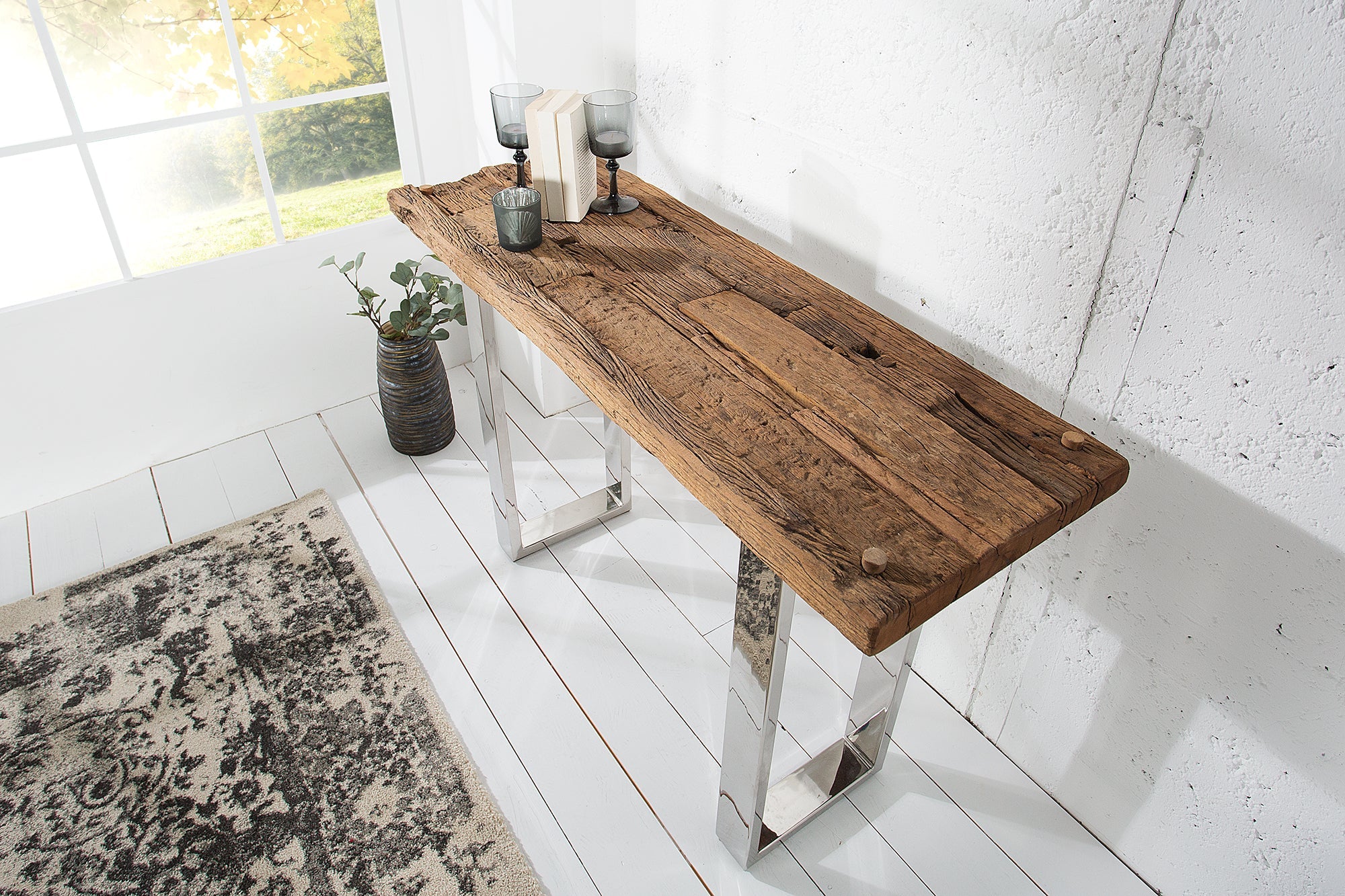 Invicta Consolă EUPHORIA BARRACUDA - 120cm | Sticlă | 120x80x40 cm