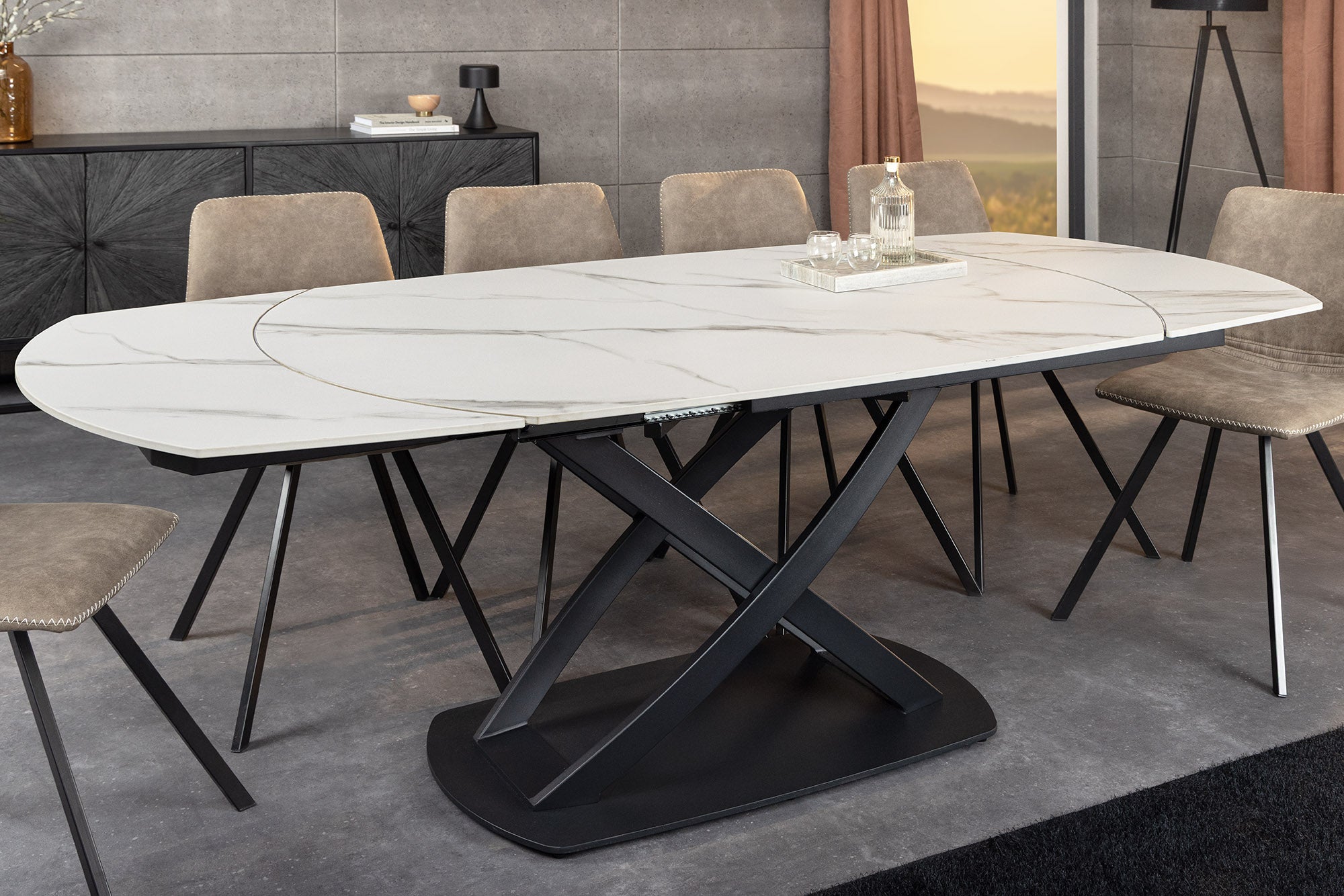 Invicta Masă dining INCEPTION - 190cm | Marmură, Alb