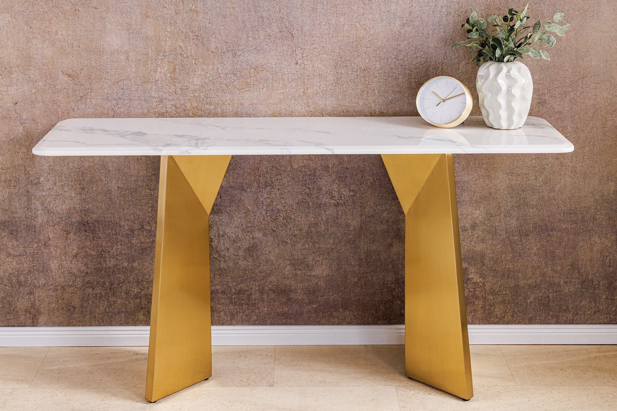 Invicta Consolă EXTRAVAGANCIA - 140cm | Marmură, Alb | 140x75x40 cm