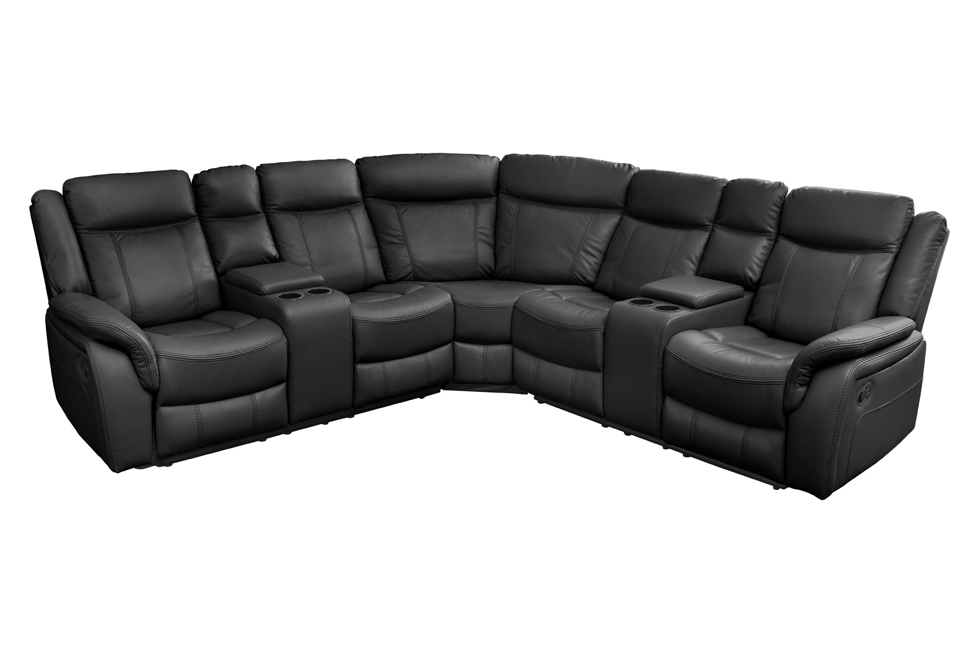 Invicta Fotoliu HOLLYWOD - 5 Locuri | Negru | 270x105x270 cm