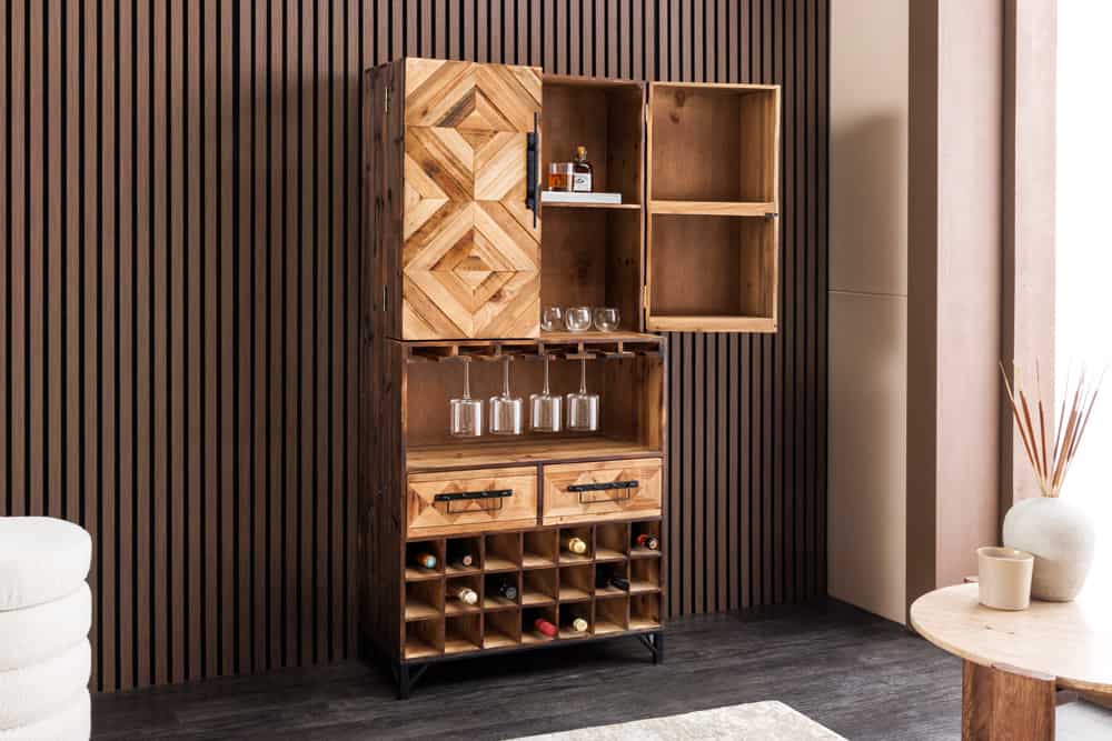 Invicta Dulap BODEGA - 160cm | Pin, Natural | 71x160x34 cm