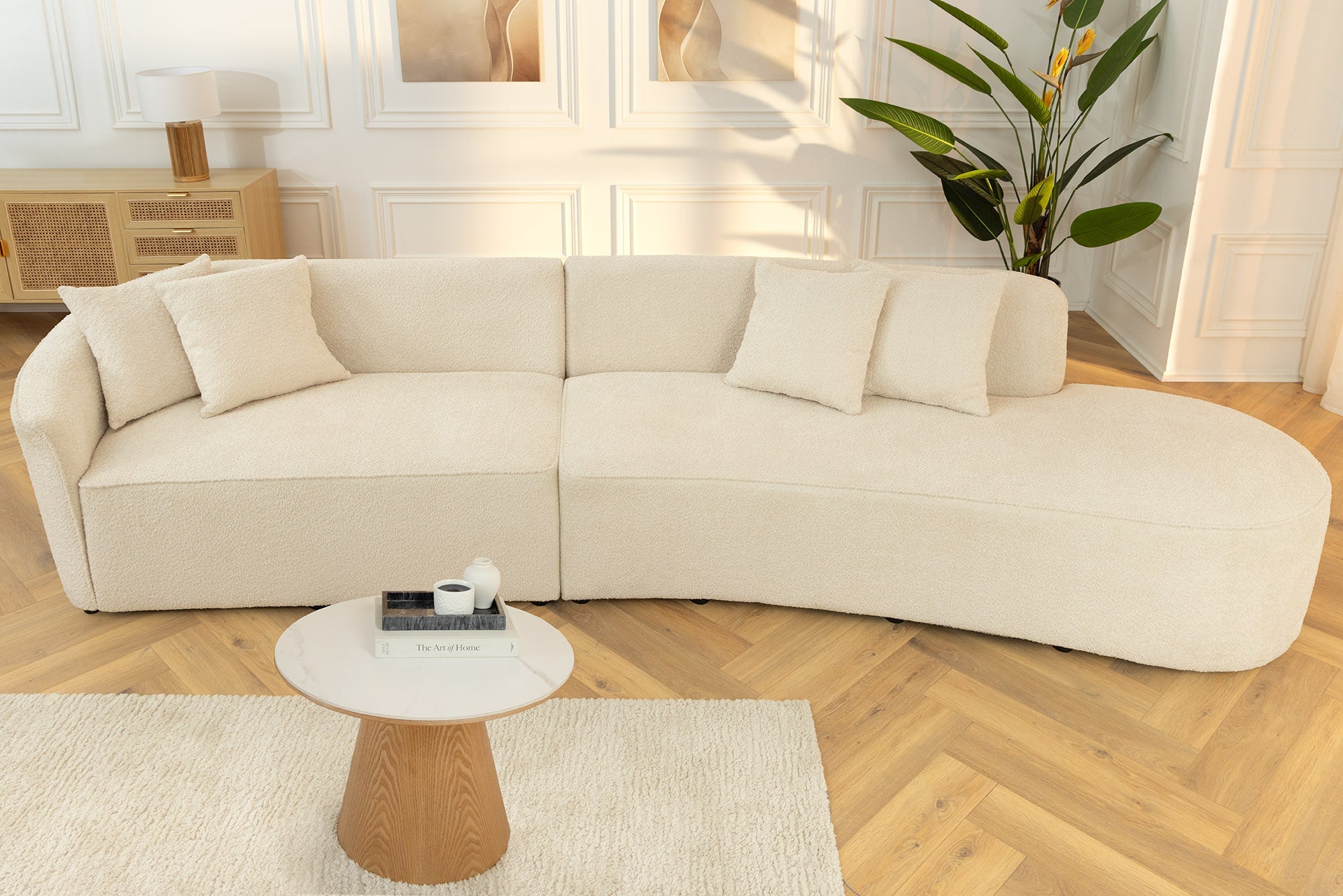Invicta Canapea ATELIER L - 330cm, 3 Locuri | Bej | 330x80x90 cm