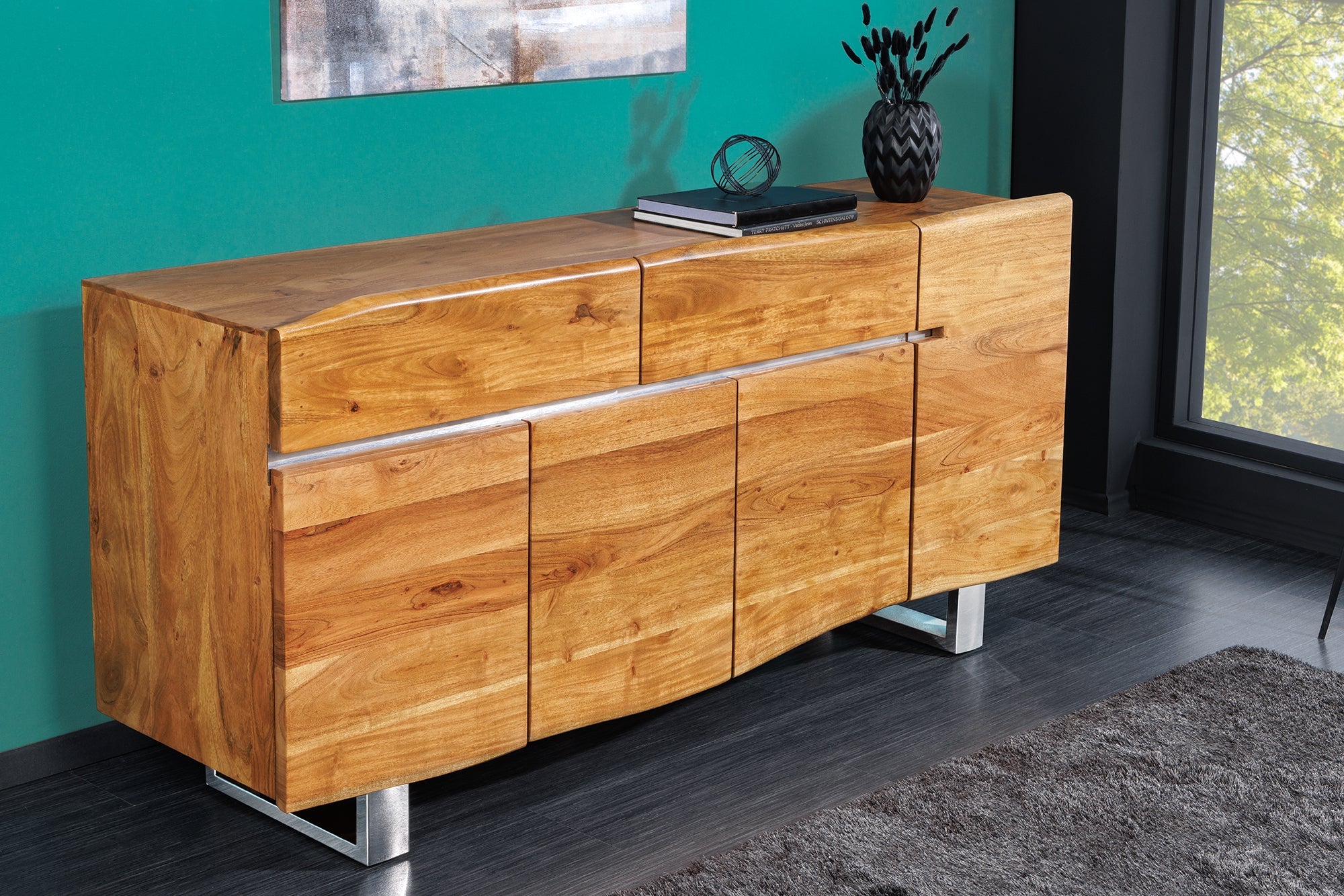 Invicta Comodă MAMMUT - 170cm | Acacia | 170x90x45 cm