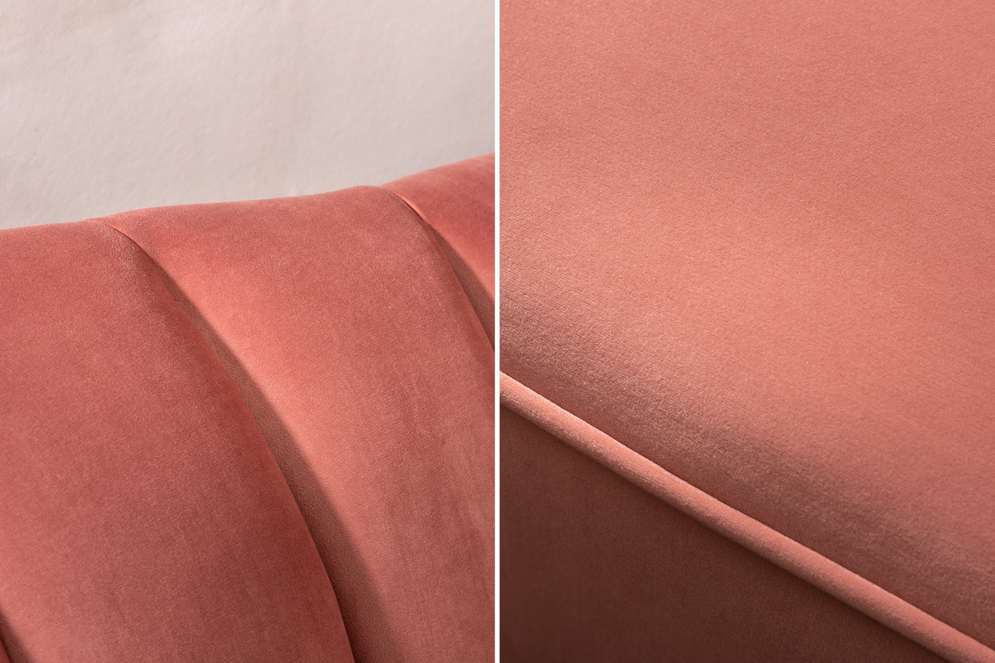 Invicta Canapea ARIELLE - 220cm | Catifea, Roz | 220x92x92 cm