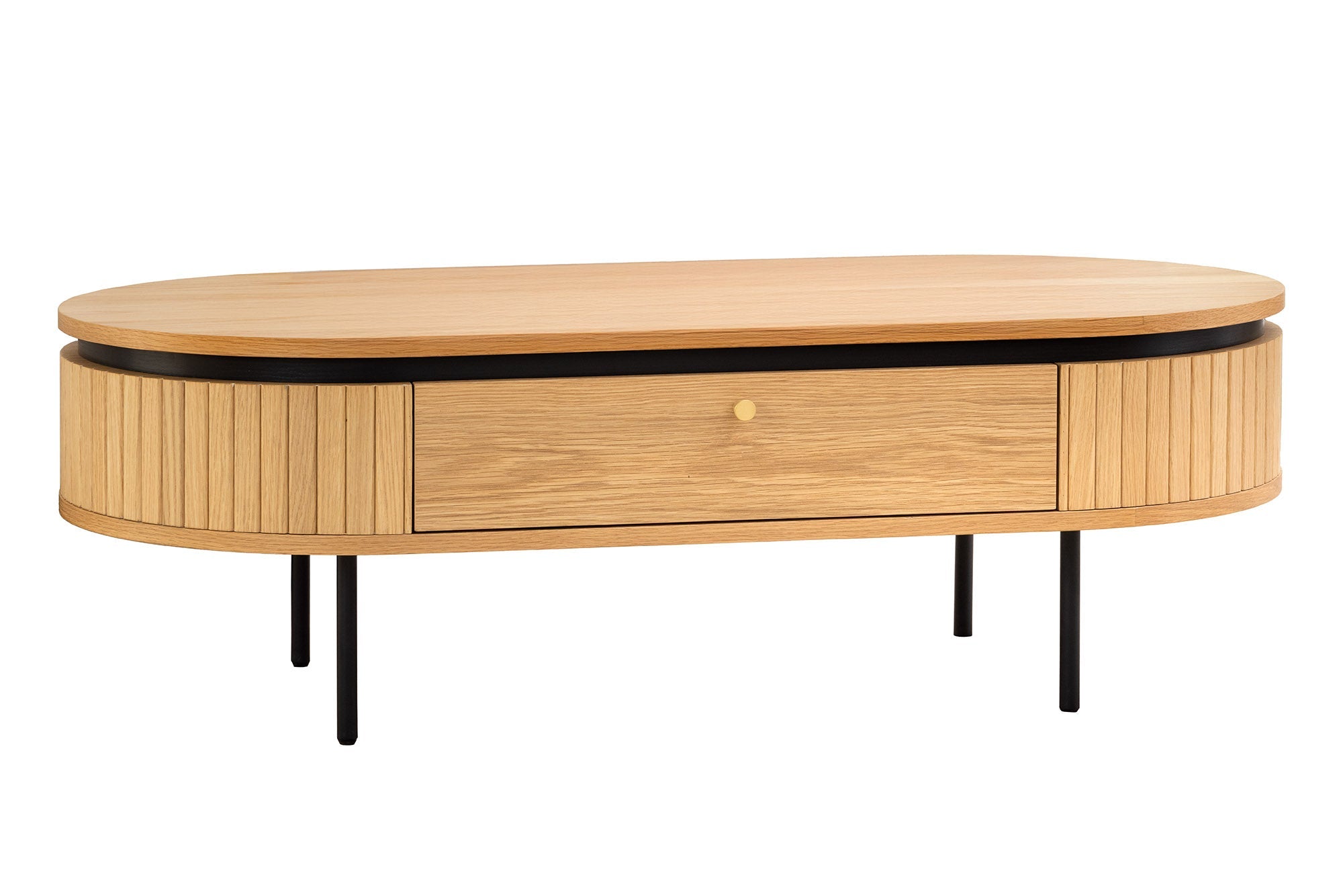 Invicta Masă cafea ATELIER - 120cm | Stejar, Negru | 120x40x60 cm