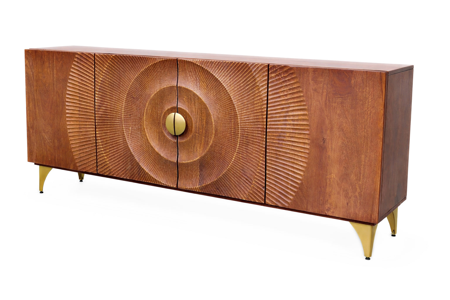 Invicta Comodă GOLDEN SUNSET - 180cm | Mango, Maro | 177x77x38 cm
