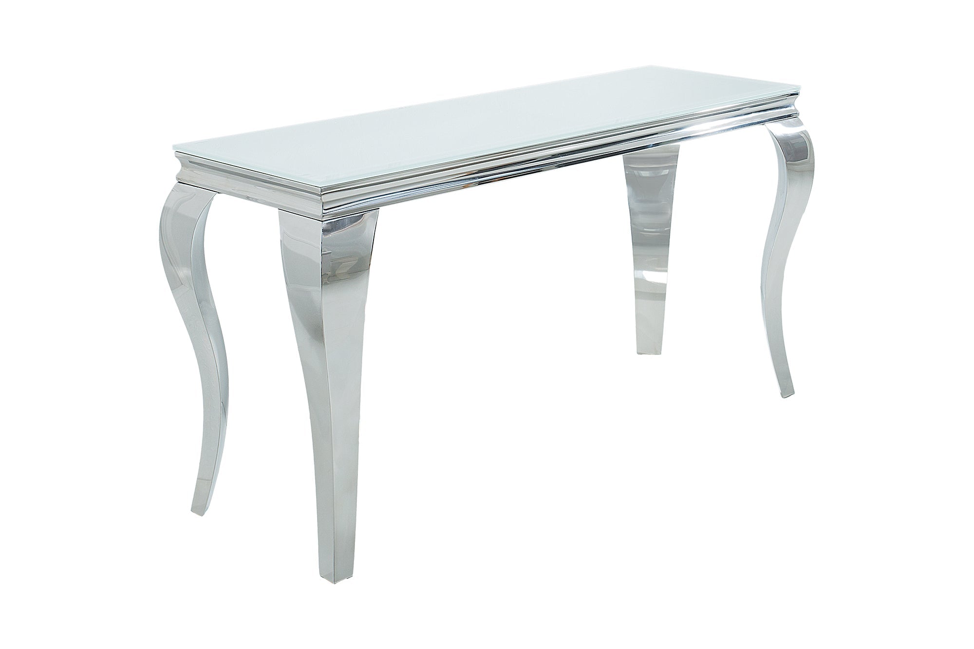 Invicta Consolă MODERN BAROCK - 145cm | Sticlă, Alb | 140x75x50 cm