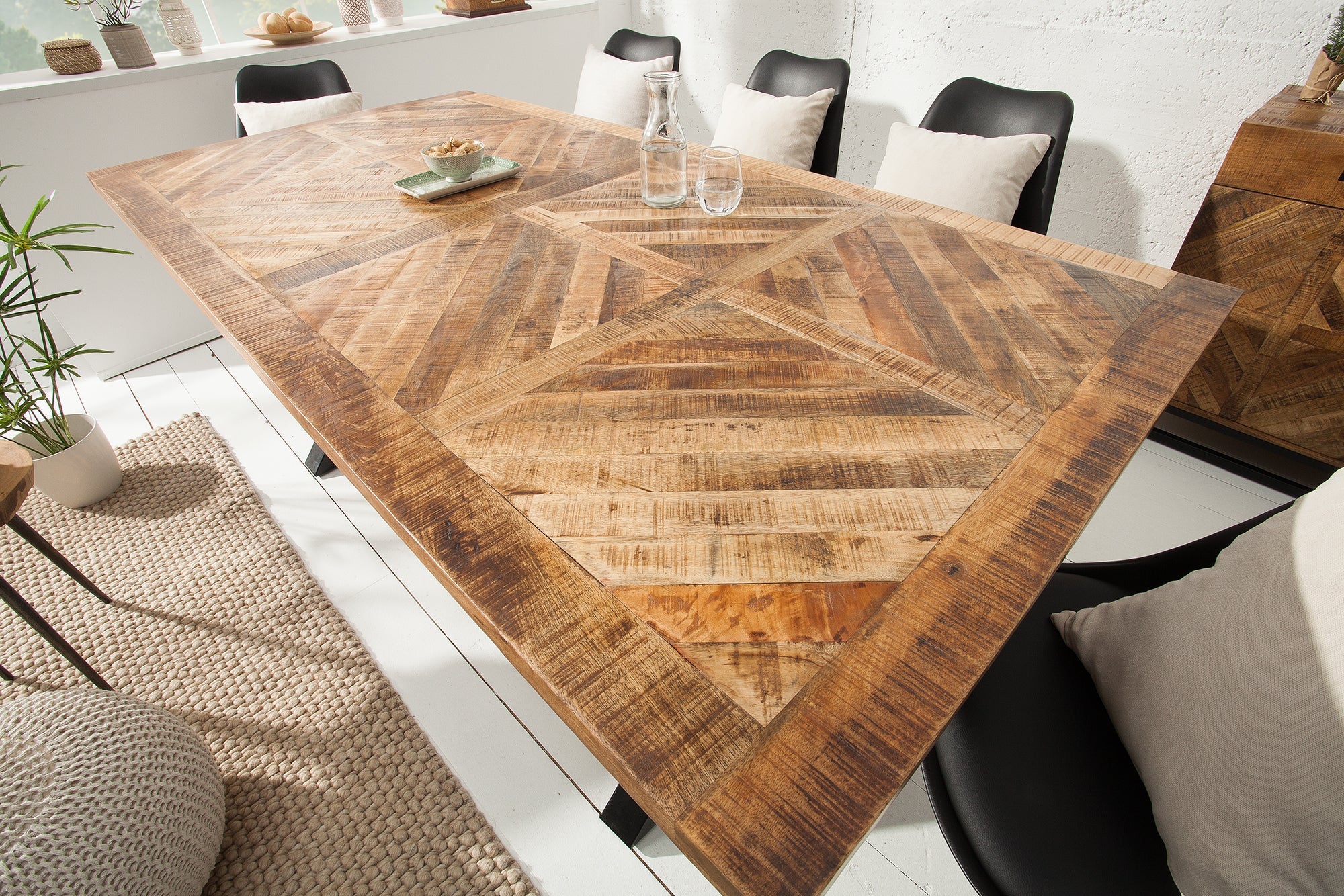 Invicta Masă dining INFINITY HOME - 200cm | Mango, Natural | 200x76x100 cm