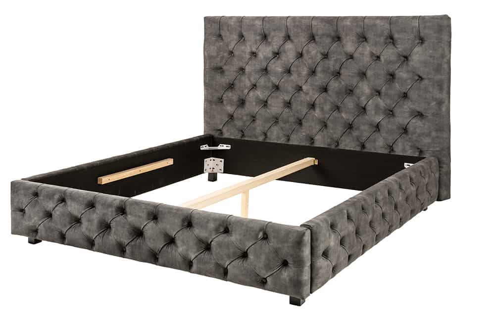 Invicta Pat PARIS CHESTERFIELD - 200cm | Catifea, Gri | 190x138x220 cm