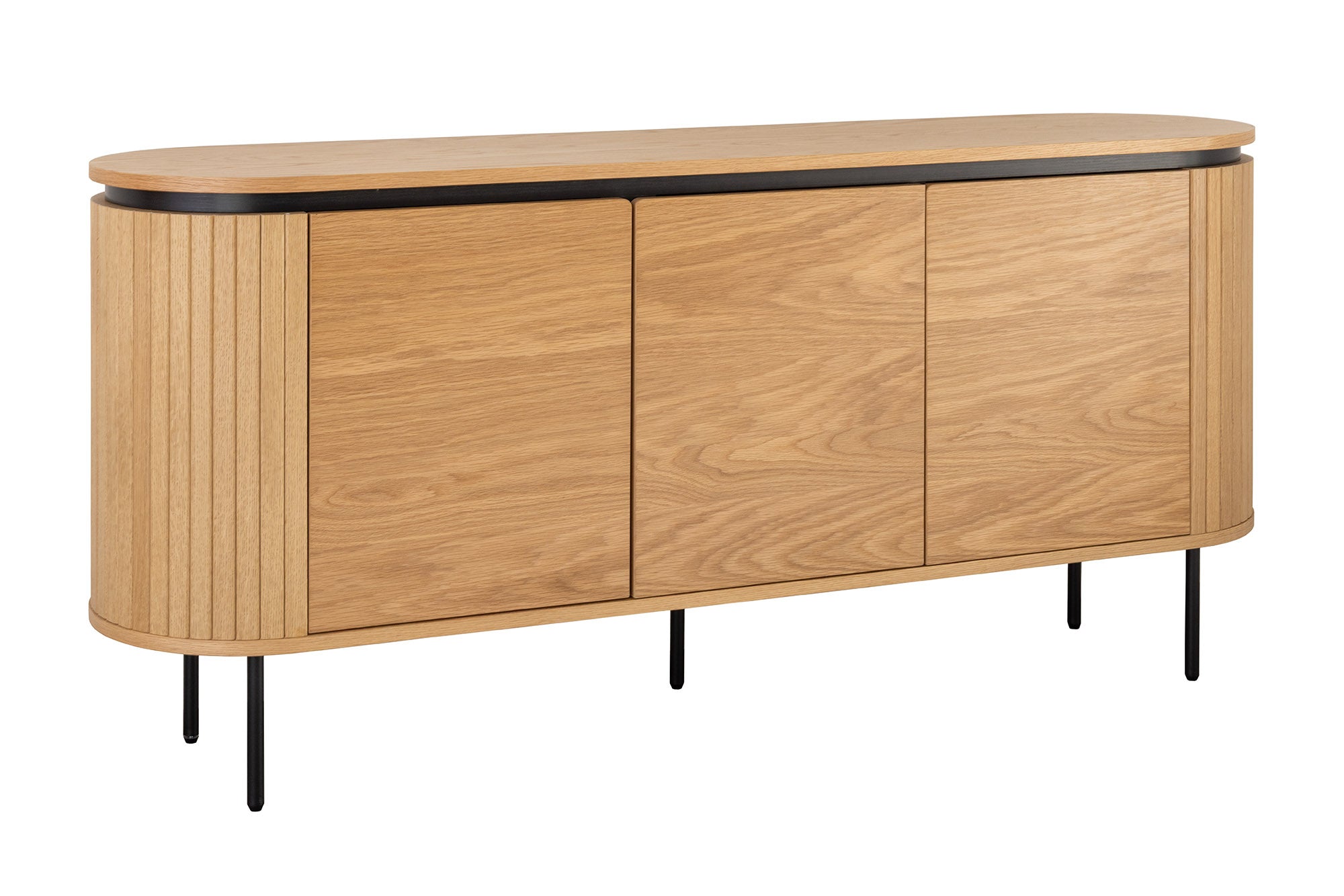 Invicta Comodă ATELIER - 160cm | Stejar, Negru | 160x76x40 cm
