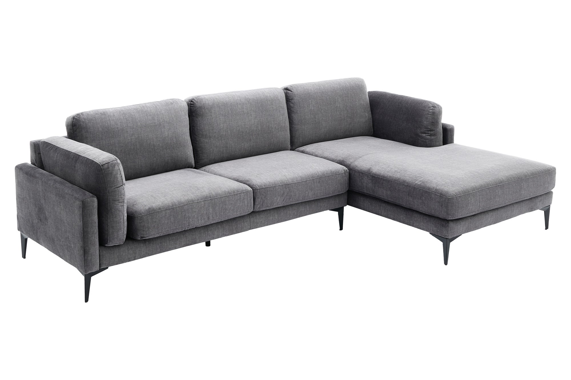 Invicta Canapea MANHATTAN - 295cm | Catifea, Gri | 292x88x85 cm