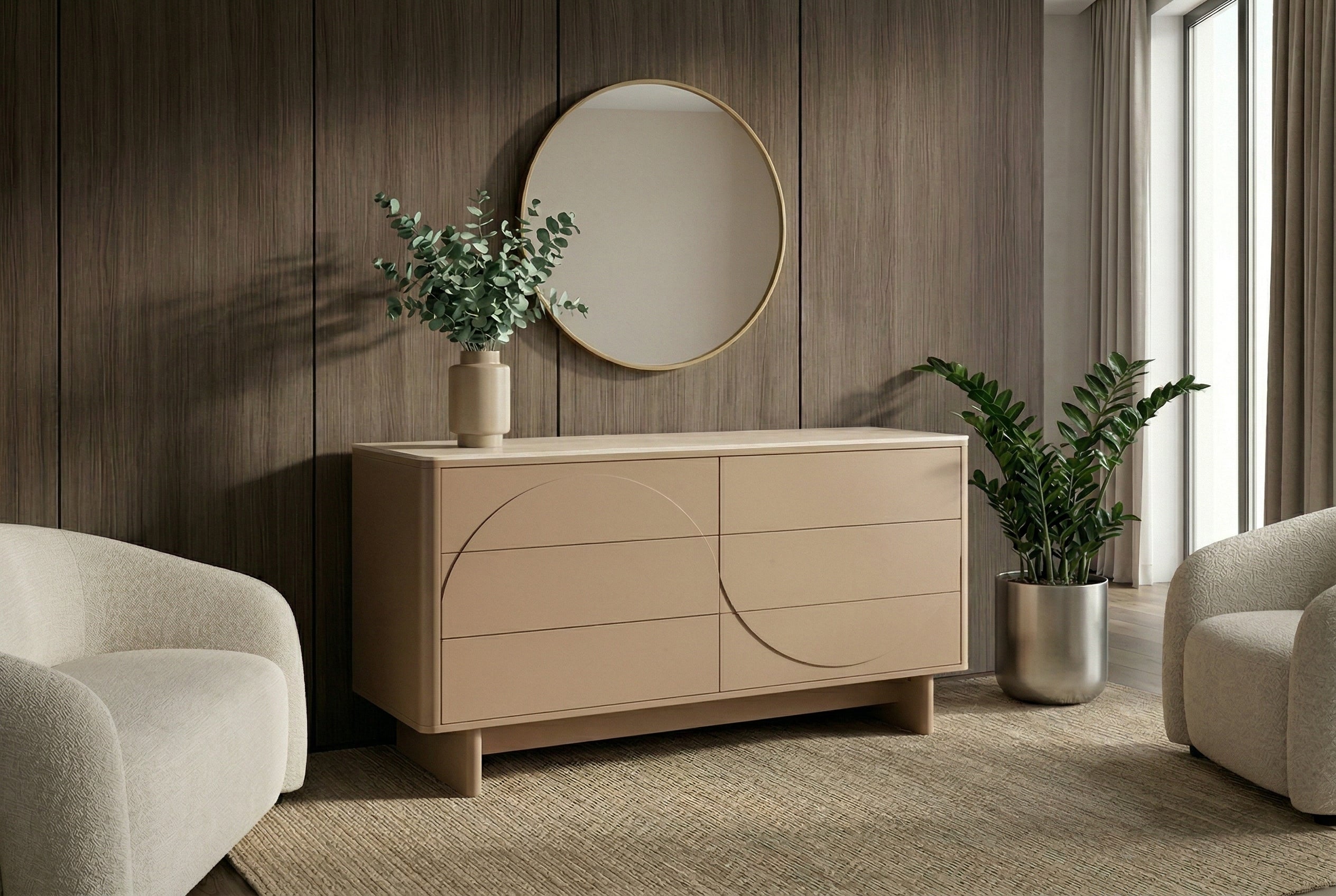 Invicta Comodă SAVOY - 150cm | Marmură, Natural | 150x82x40 cm