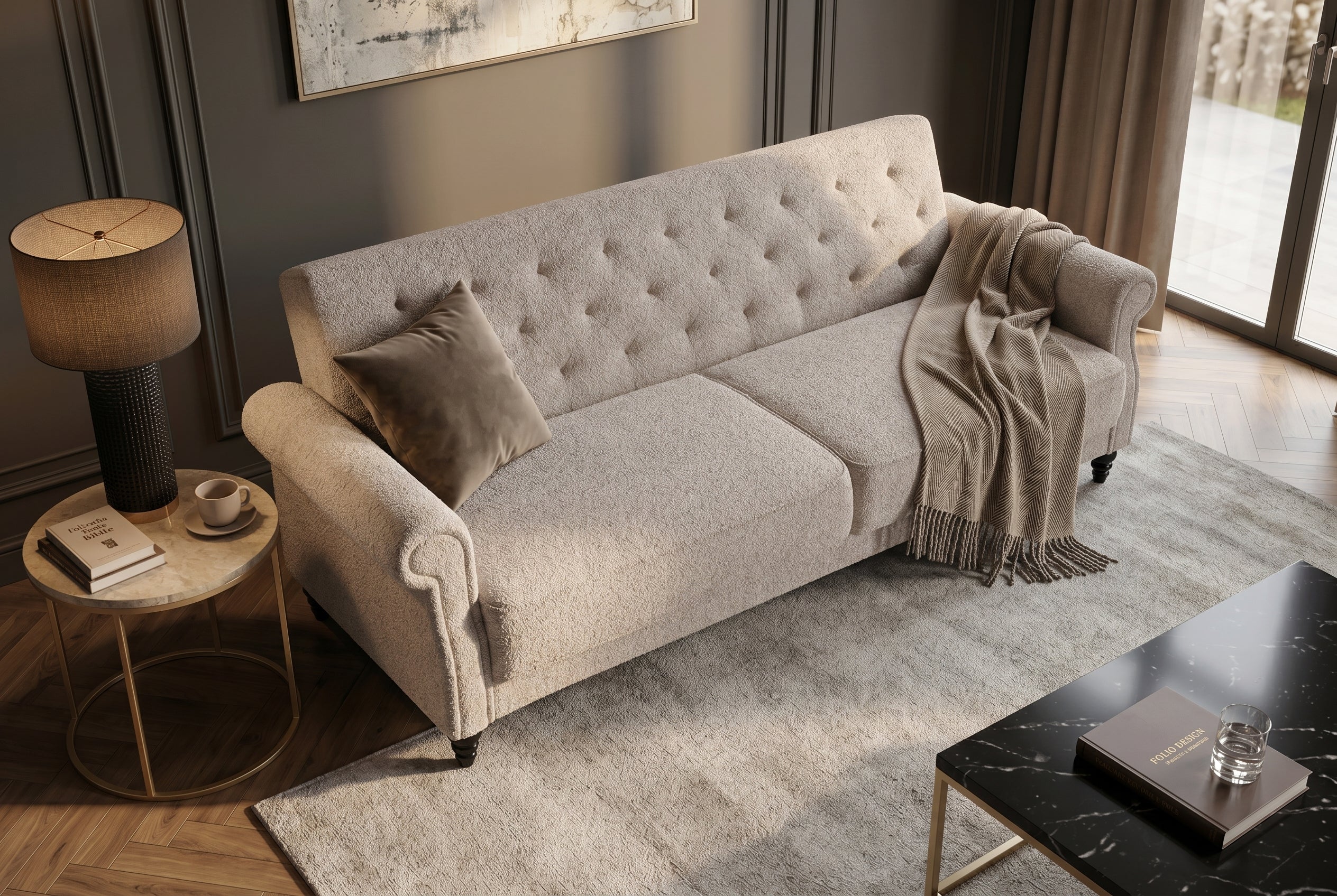 Invicta Canapea extensibilă MAISON BELLE AFFAIRE - 220cm | 220x85x120 cm
