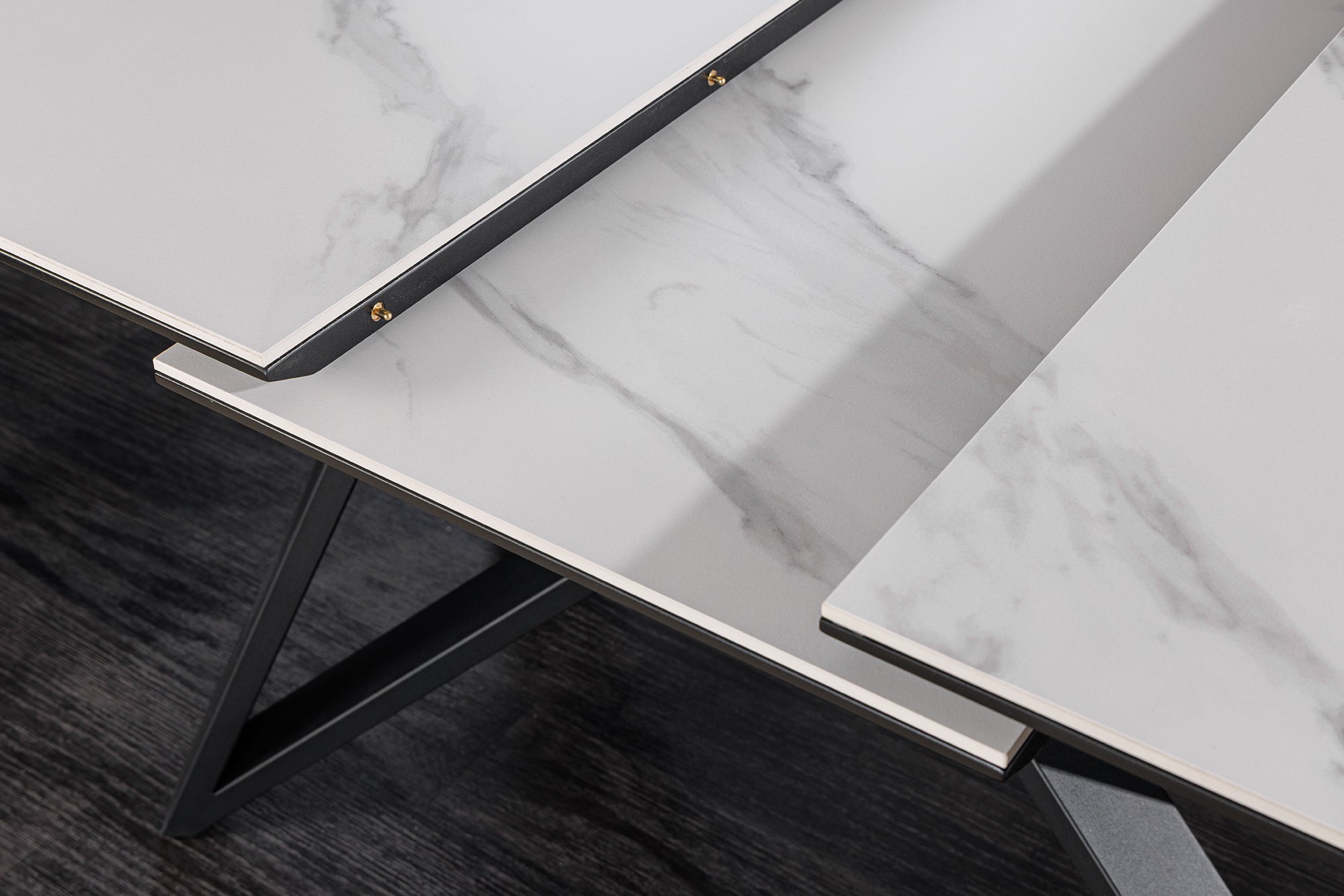 Invicta Masă dining ATLAS - 200cm | Marmură, Sticlă, Alb