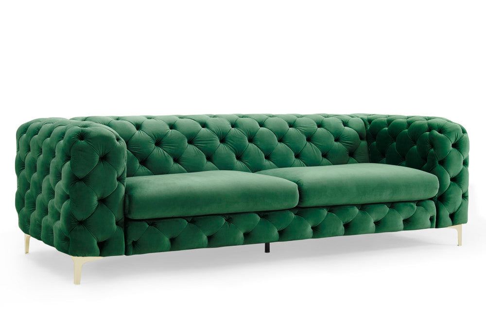 Invicta Canapea MODERN BAROCK - 240cm, 3 Locuri | Catifea | 240x73x97 cm