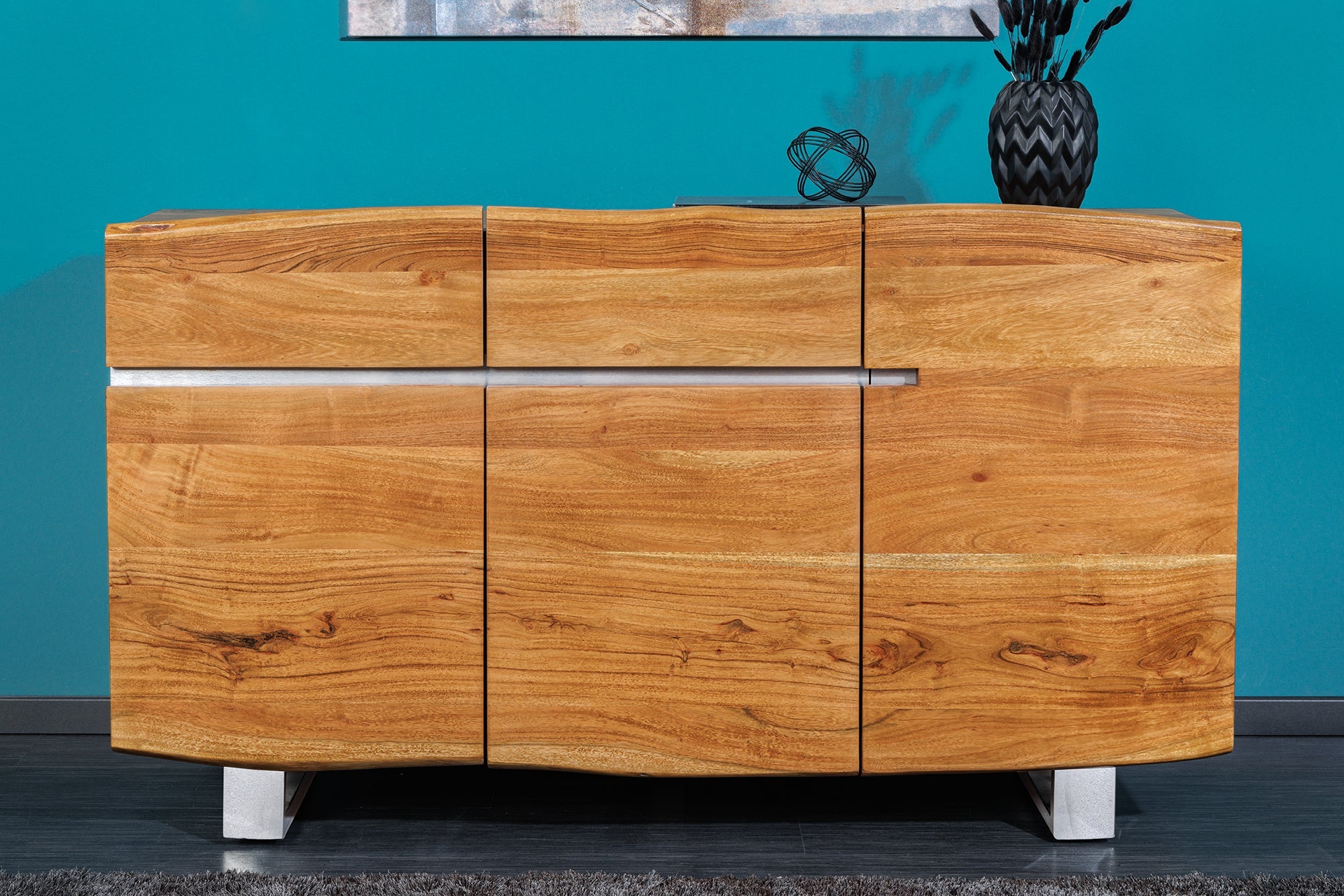 Invicta Comodă MAMMUT - 135cm | Acacia | 135x88x42 cm