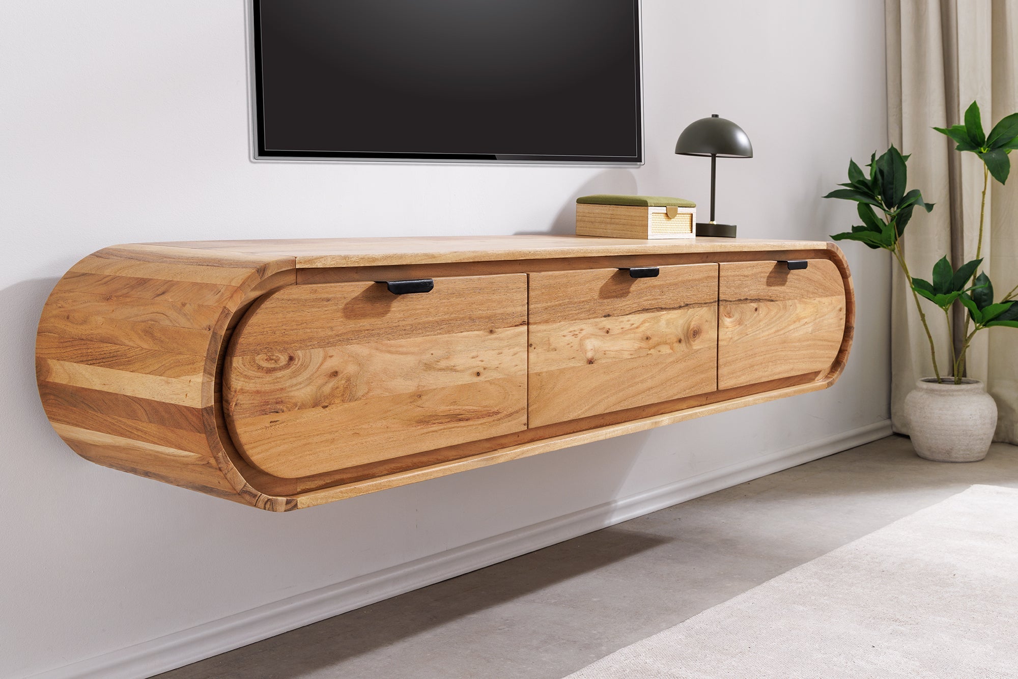 Invicta Comodă TV TV - 160cm | Acacia, Natural | 160x30x33 cm