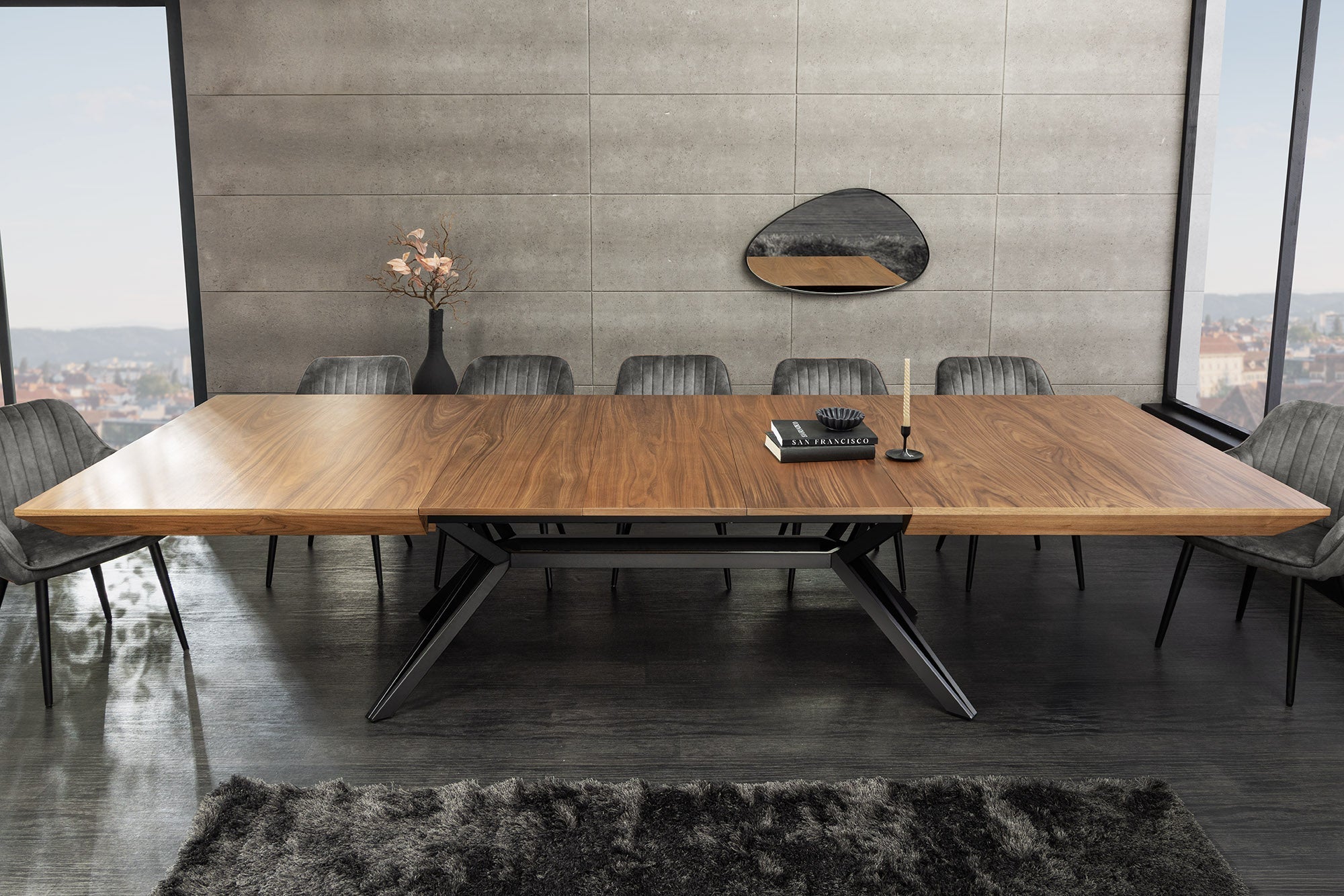 Invicta Masă dining GIANT - 320cm | Metal, Negru