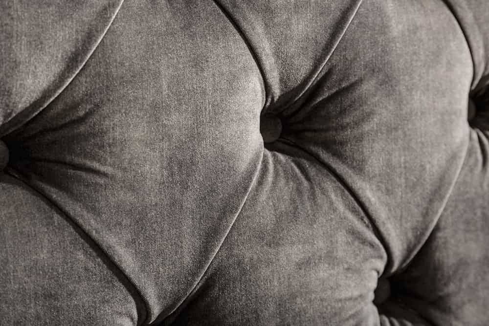 Invicta Pat PARIS CHESTERFIELD - 200cm | Catifea, Gri | 190x138x220 cm