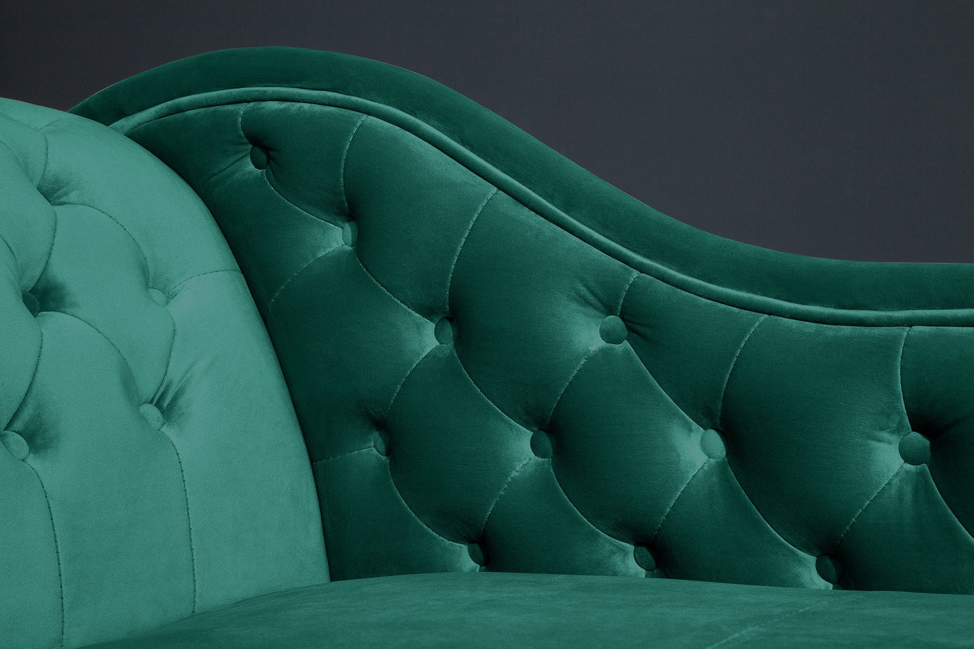 Invicta Mobilier CHESTERFIELD - 170cm | Catifea, Verde | 170x73x60 cm