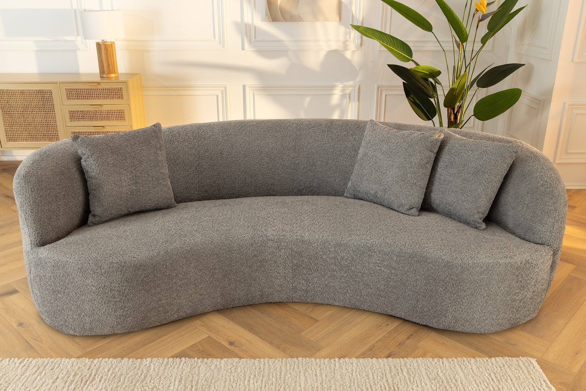 Invicta Canapea ATELIER - 230cm, 3 Locuri | Gri | 229x67x107 cm