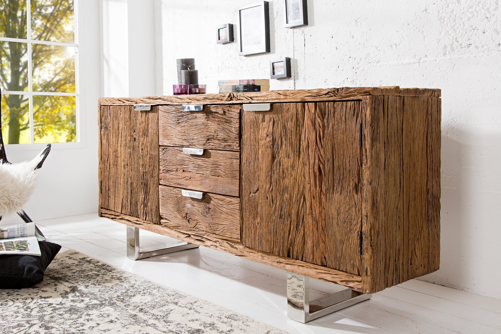 Invicta Comodă EUPHORIA BARRACUDA - 160cm | 160x75x40 cm