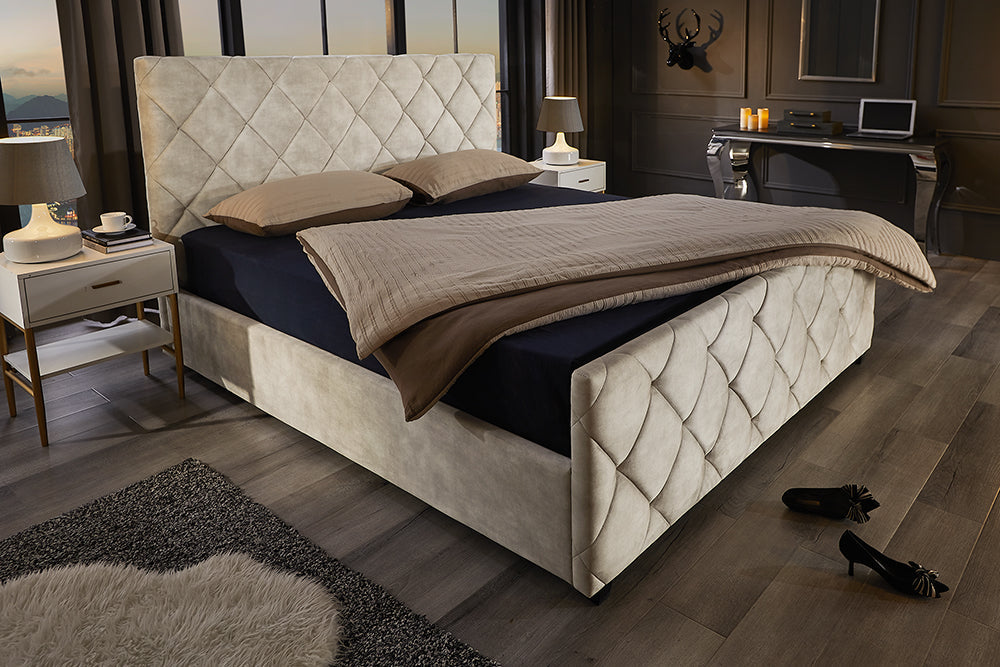 Invicta Pat ELYSIUM - 200cm | Catifea, Bej | 190x125x220 cm